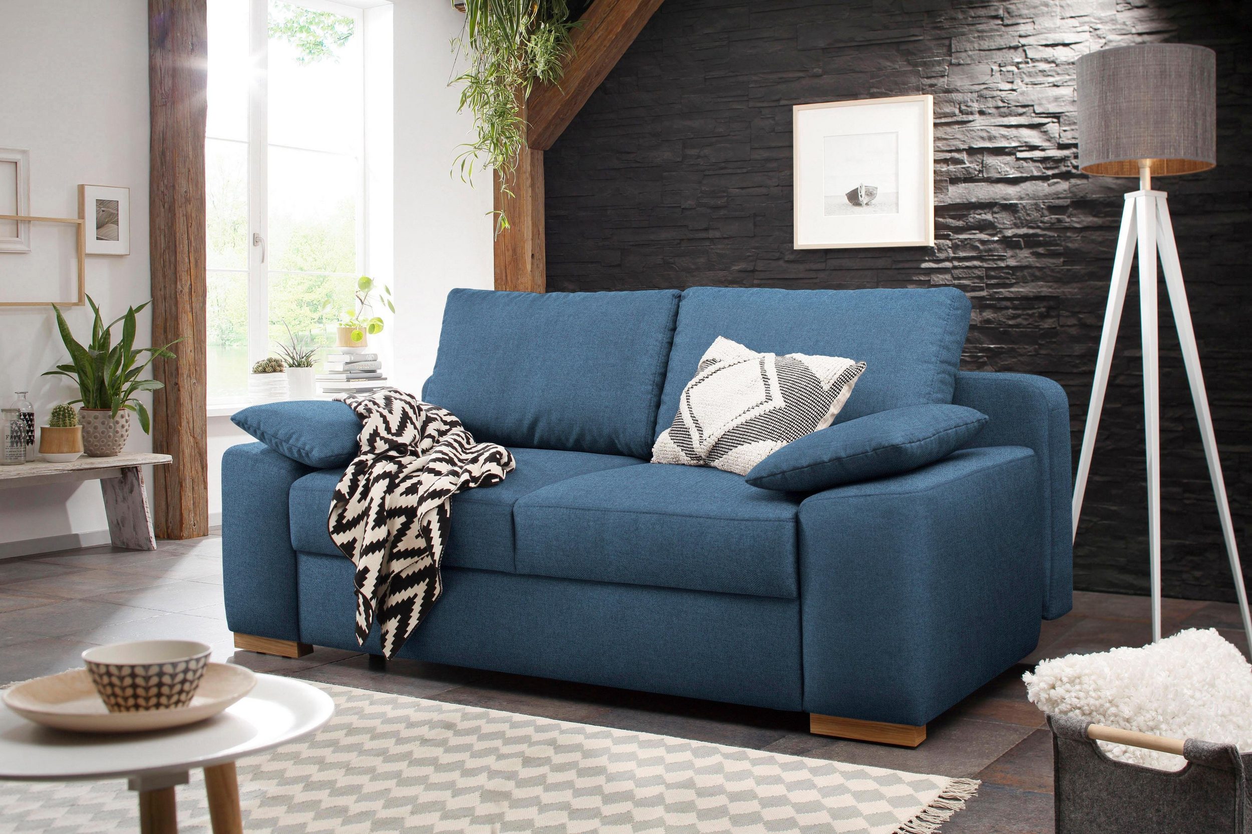 HOME AFFAIRE Schlafsofa CAMPINE DE LUXE - Boxspring-Polsterung