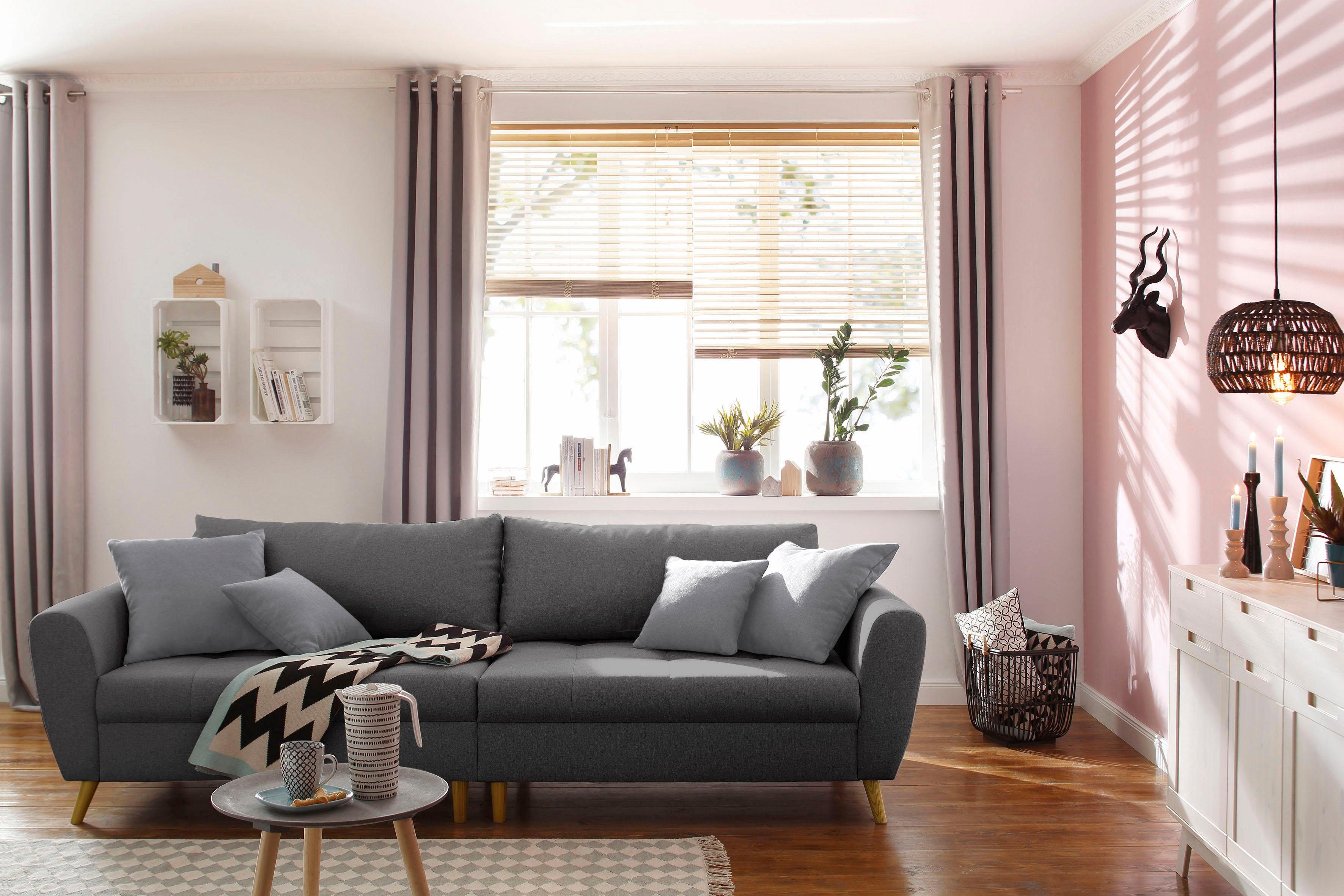 Home Affaire Big Sofa Penelope Feine Steppung Lose Kissen Skandinavisches Design Online Kaufen Otto