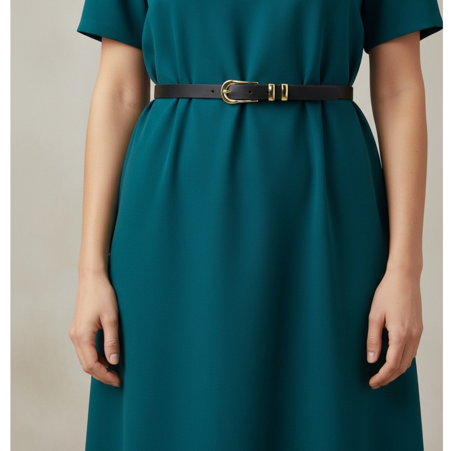 FRONHOFER Taillengürtel Damen Rindleder schmal (1-St) 1,8 cm, vergoldet, fürs Kleid