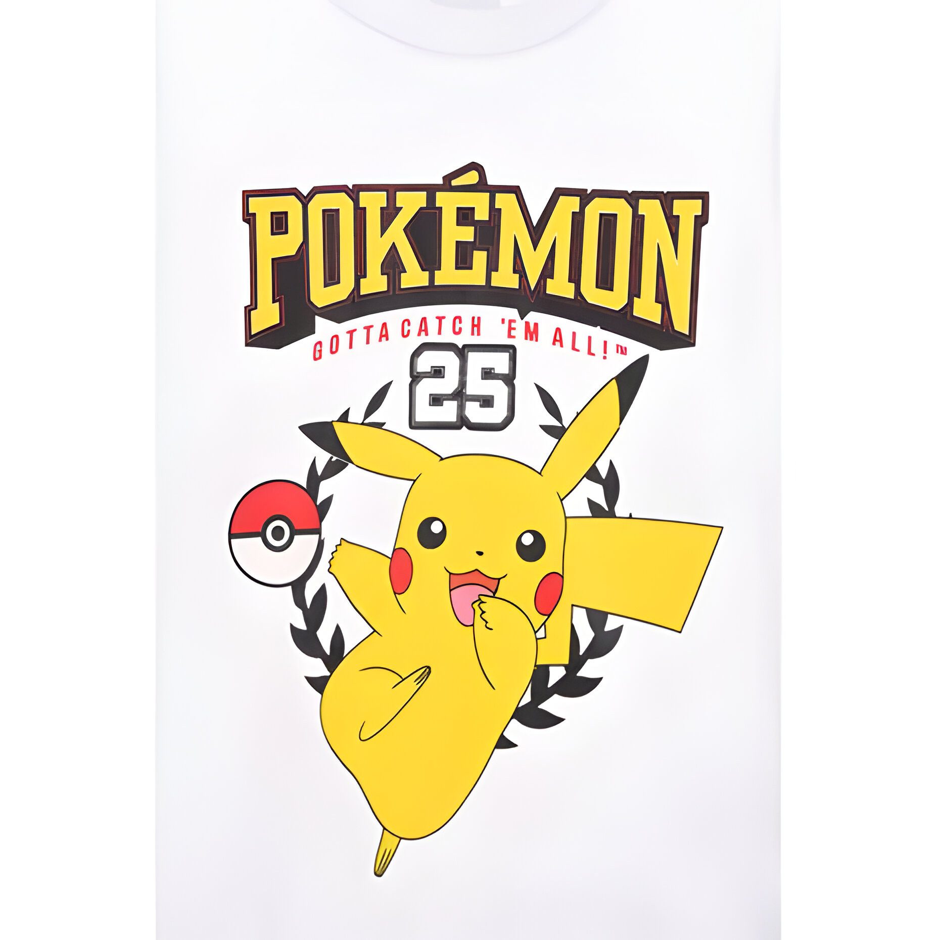 POKÉMON Print-Shirt Pokemon Pikachu Jungen T-Shirt Kurzarm Shirt 100% Baumwolle, Gr. 104 bis 140