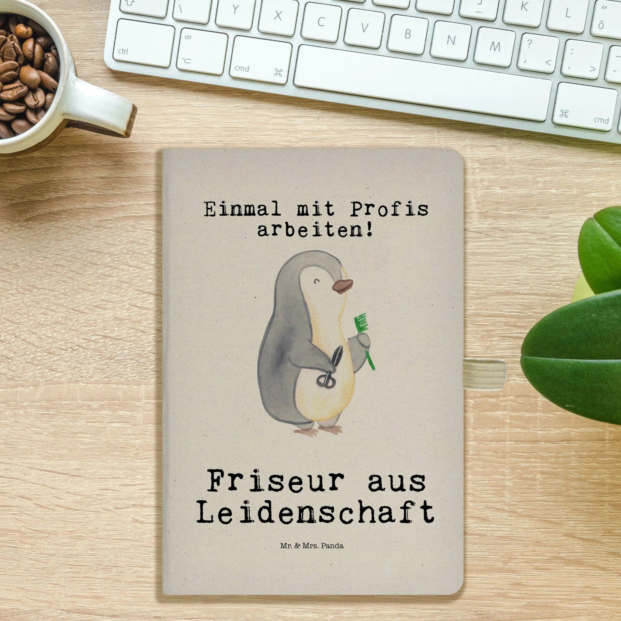 Thumbnail - Mr. & Mrs. Panda Notizbuch Friseur Leidenschaft - Transparent - Geschenk, Tagebuch A5, Abschied, Mr. & Mrs. Panda, Inspi...