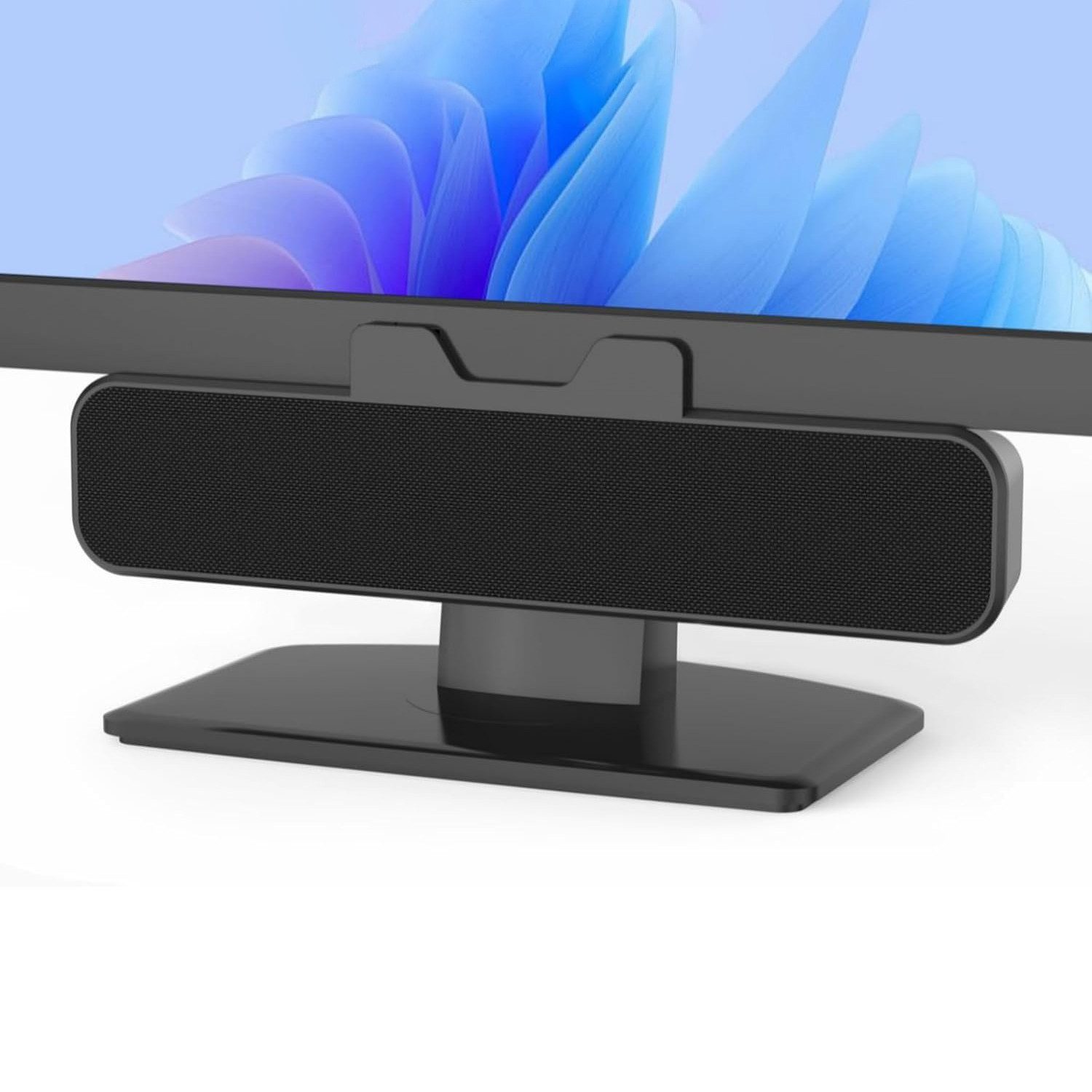 Fyrove 10W PC Lautsprecher, USB Monitor Speaker mit Clip-On, HD Stereo Sound PC-Lautsprecher (10 W, USB A/C für PC, Laptop, Desktop, Plug and Play, Akustikstoff)