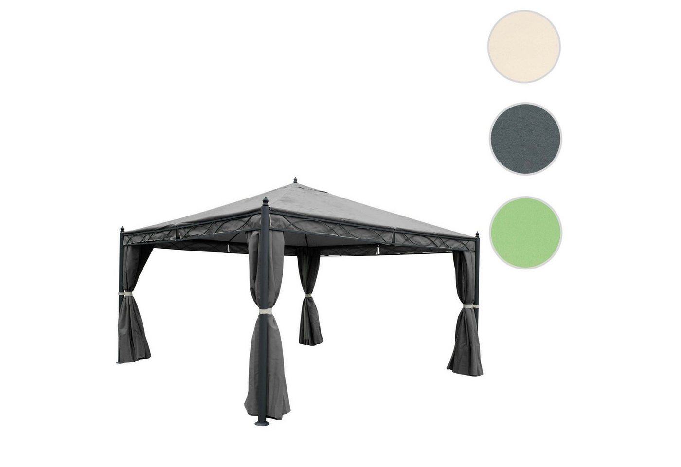 Thumbnail - MCW Pergola Calpe-4x4, BxTxH: 400x400x290 cm, mit Seitenwand und Moskitonetz, UV-Schutz 50+