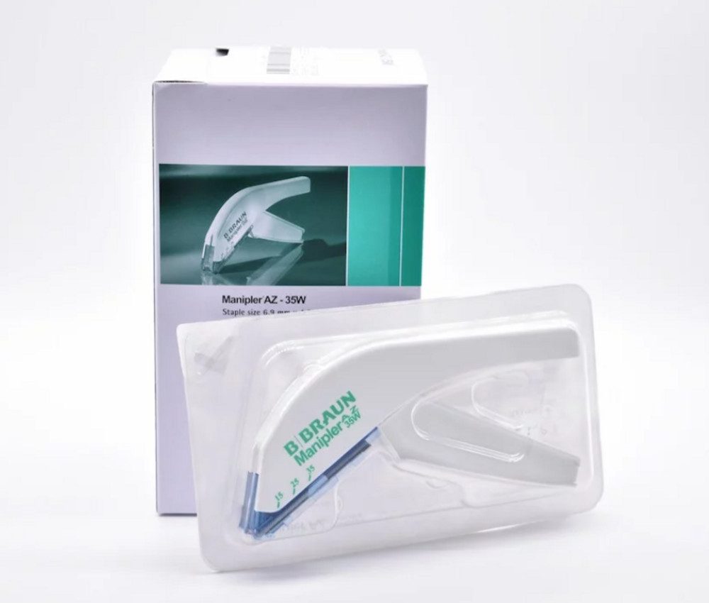 B. Braun Handtacker Manipler® AZ Einweg-Hautklammergerät, Vielseitig einsetzbar, 35 sterile Hautklammern