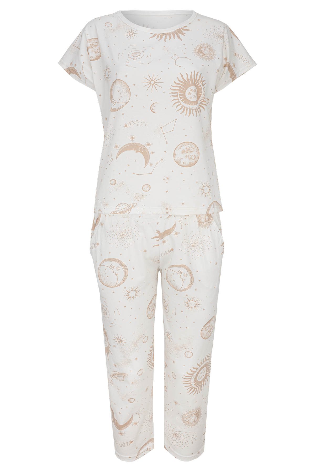Mademoiselle Sommeil Capri-Pyjama Schlafanzug mit Mond günstig online kaufen
