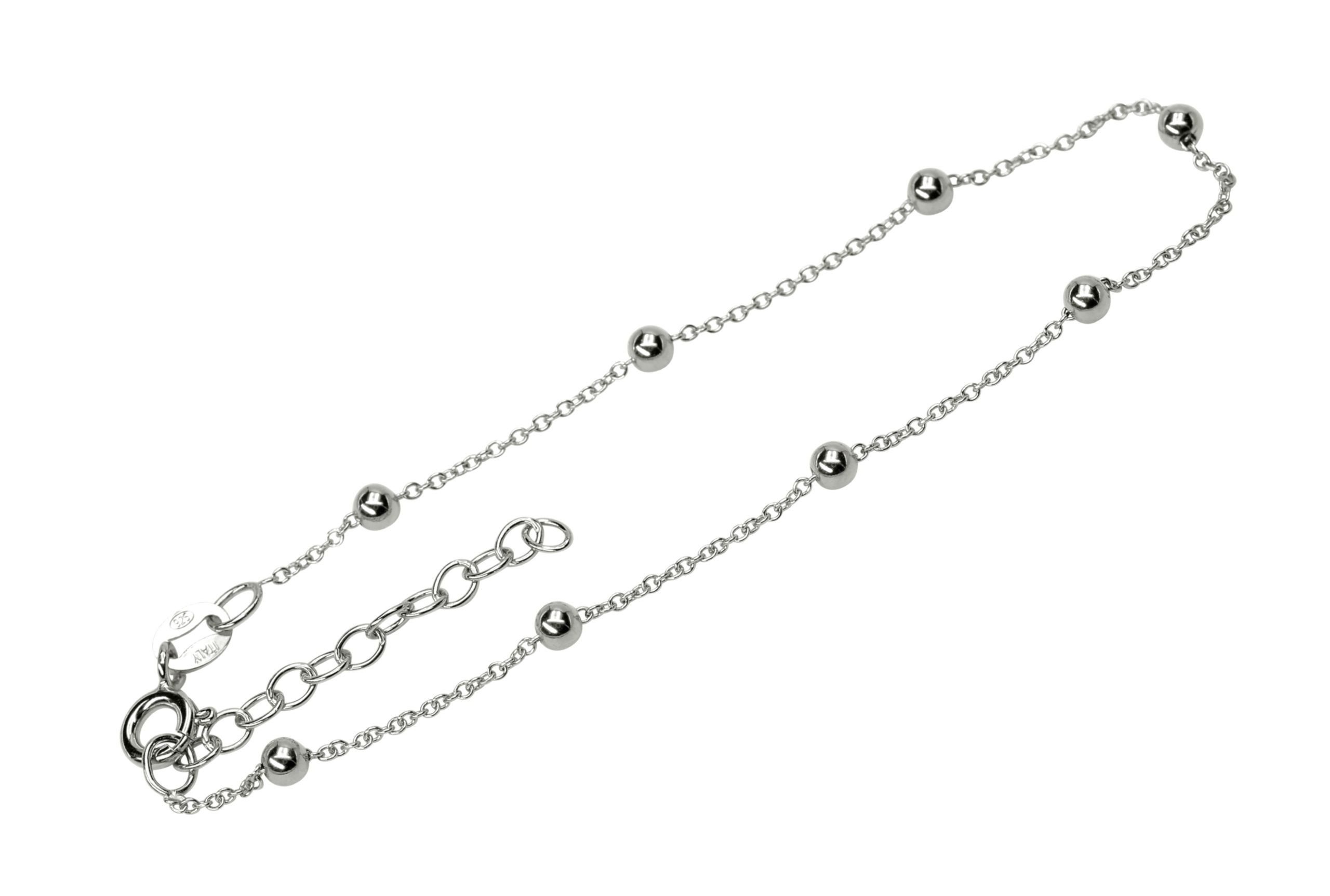 SILBERMOOS Silberarmband Rolo-Armband "Dots", 925 Sterling Silber