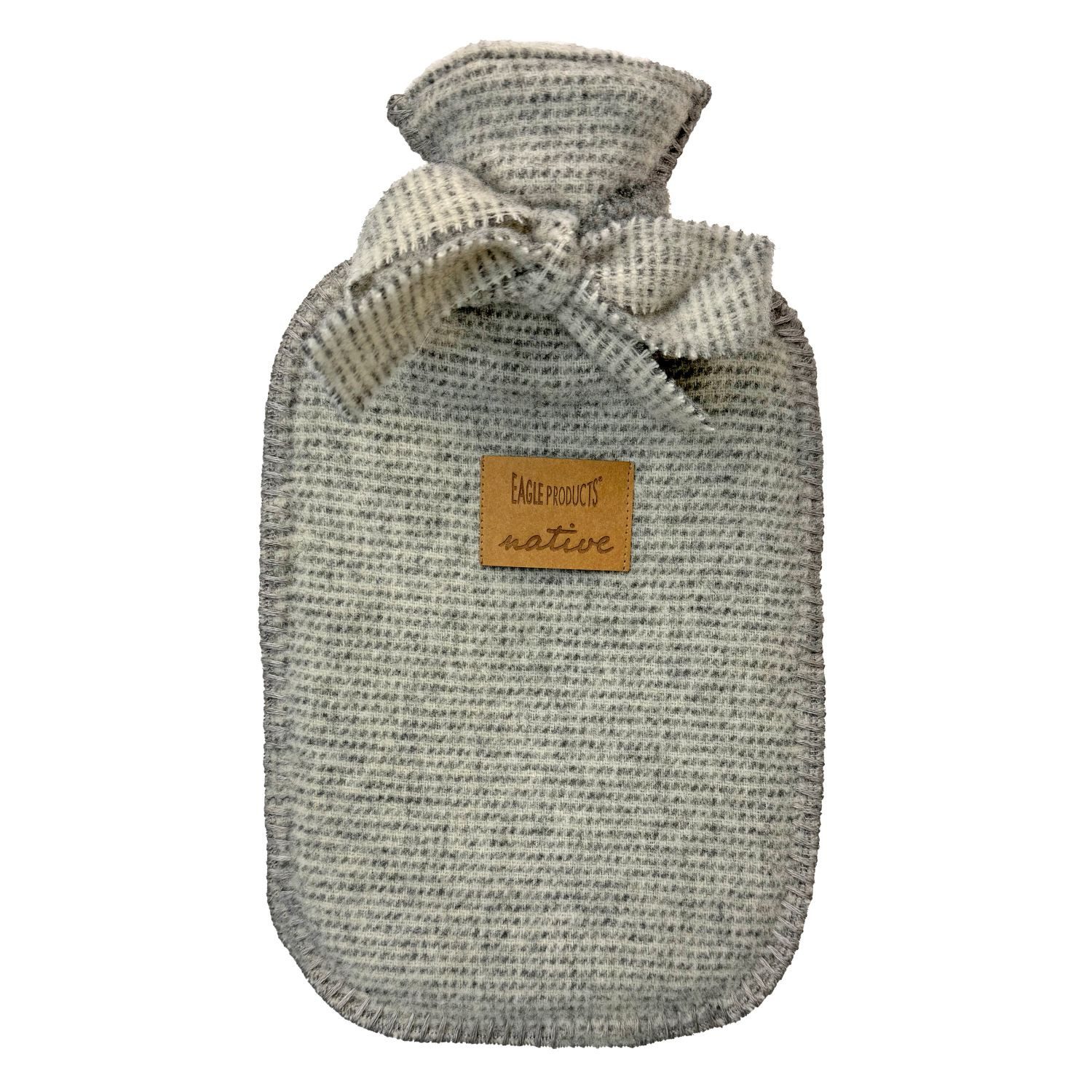 Eagle Products Wärmflasche Eagle Products Wärmflasche Curt - native, 23x35 cm, mittelgrau, weiß