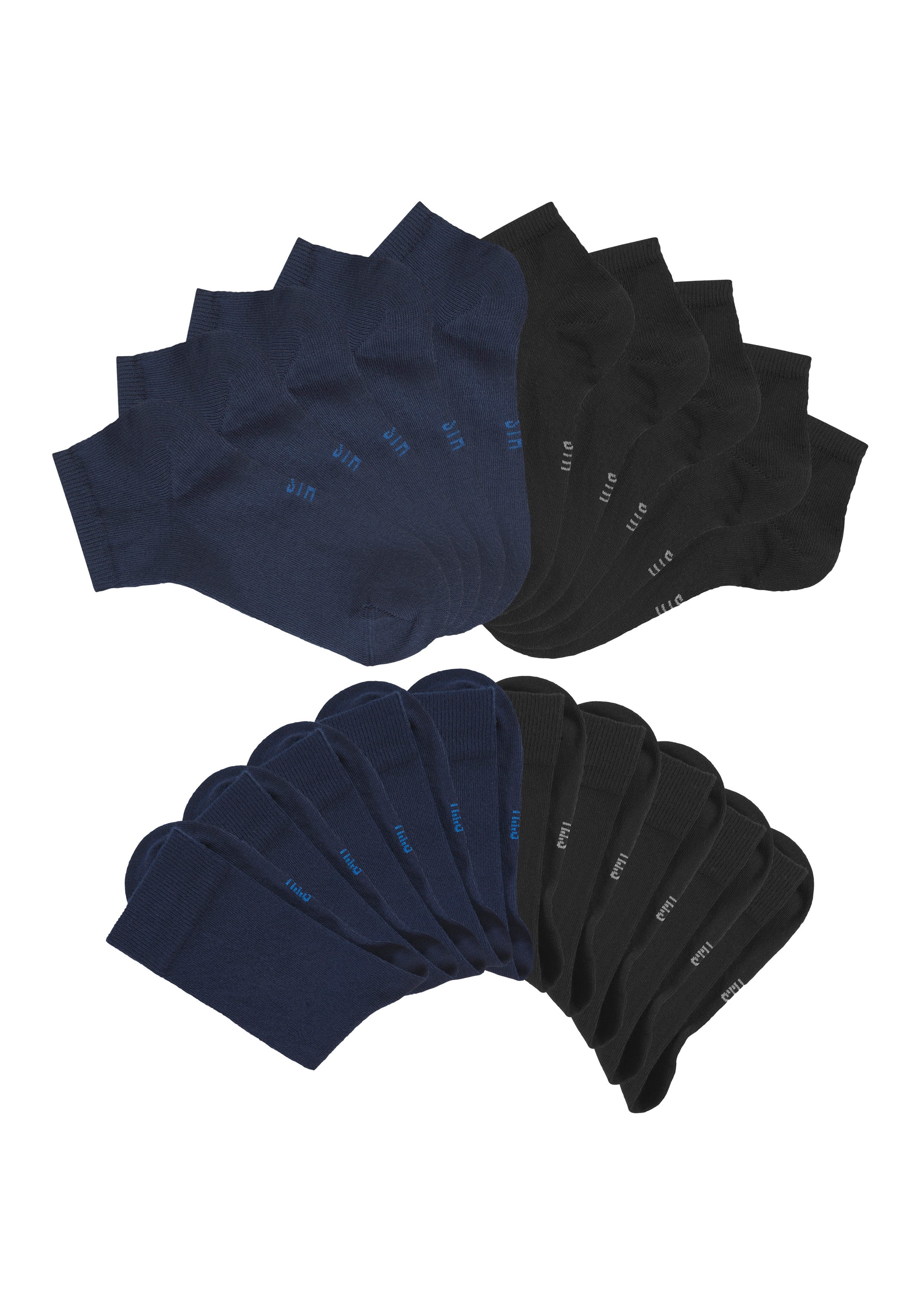 H.I.S Basicsocken (Packung, 20-Paar) zwei Längen im Kombi Pack