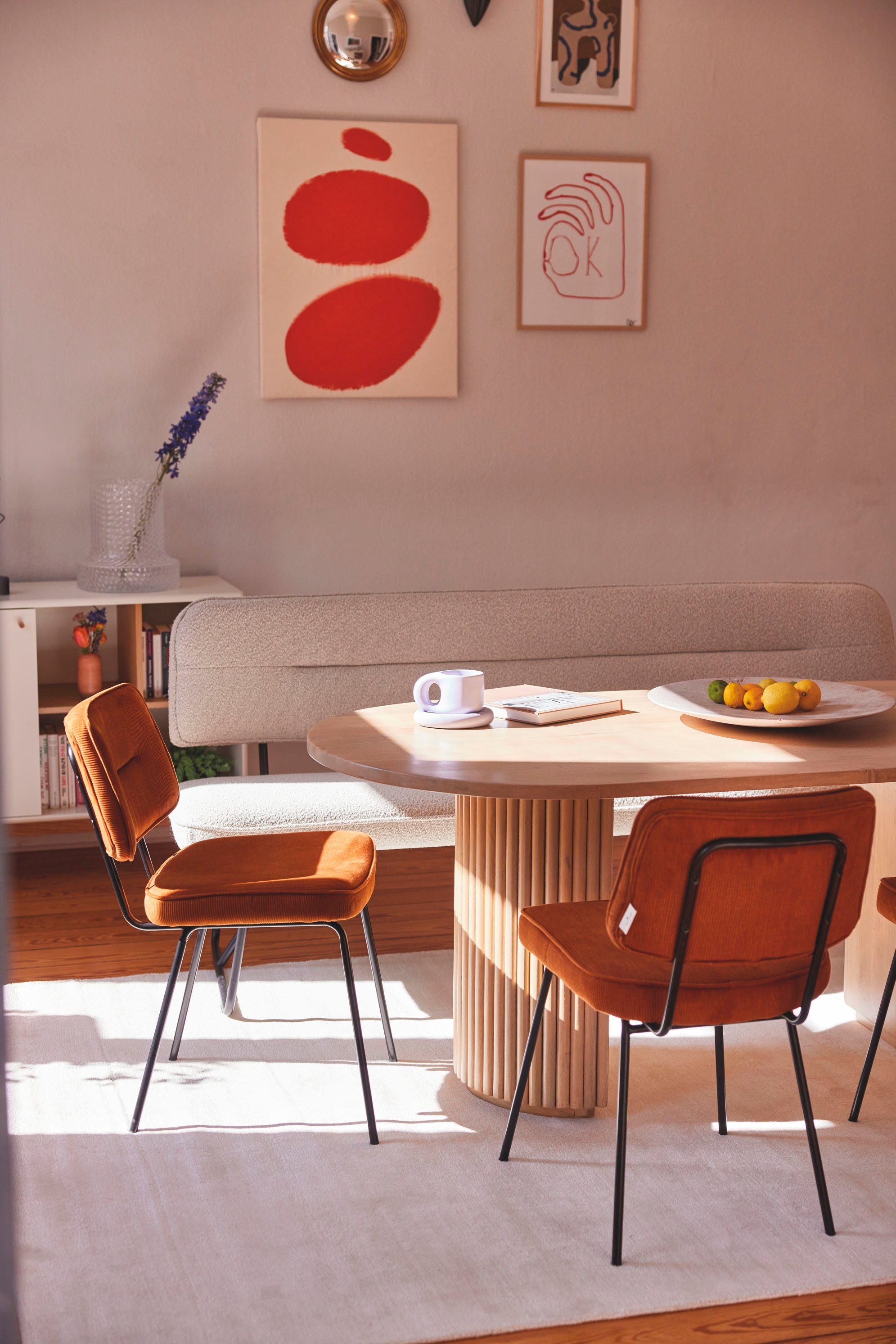 TOM TAILOR HOME Esstisch Ripped, mit Tischbeinen im extravaganten Ribbed-Look