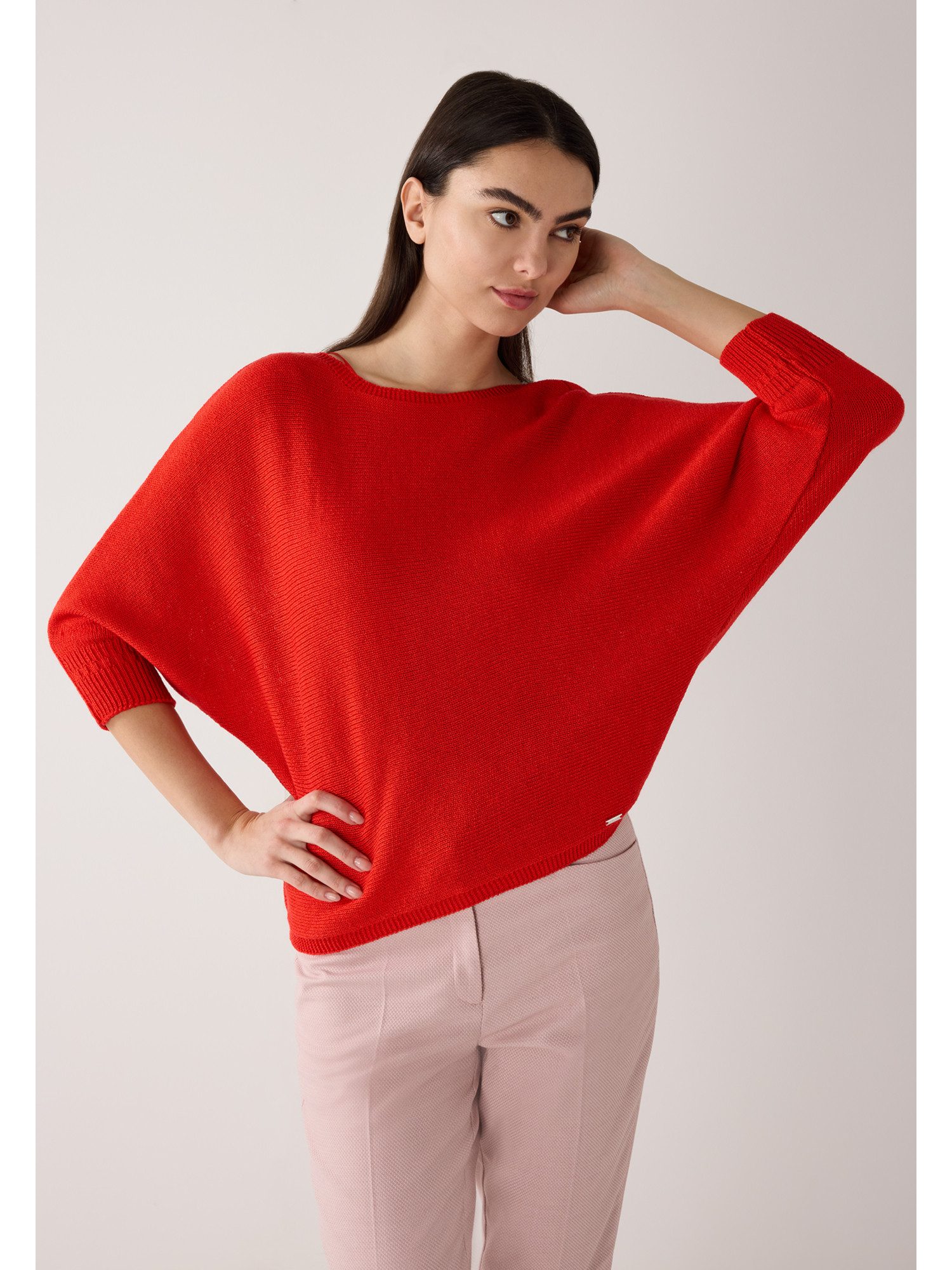 MORE&MORE Rundhalspullover femininer, leichter 3/4 Arm Pullover günstig online kaufen
