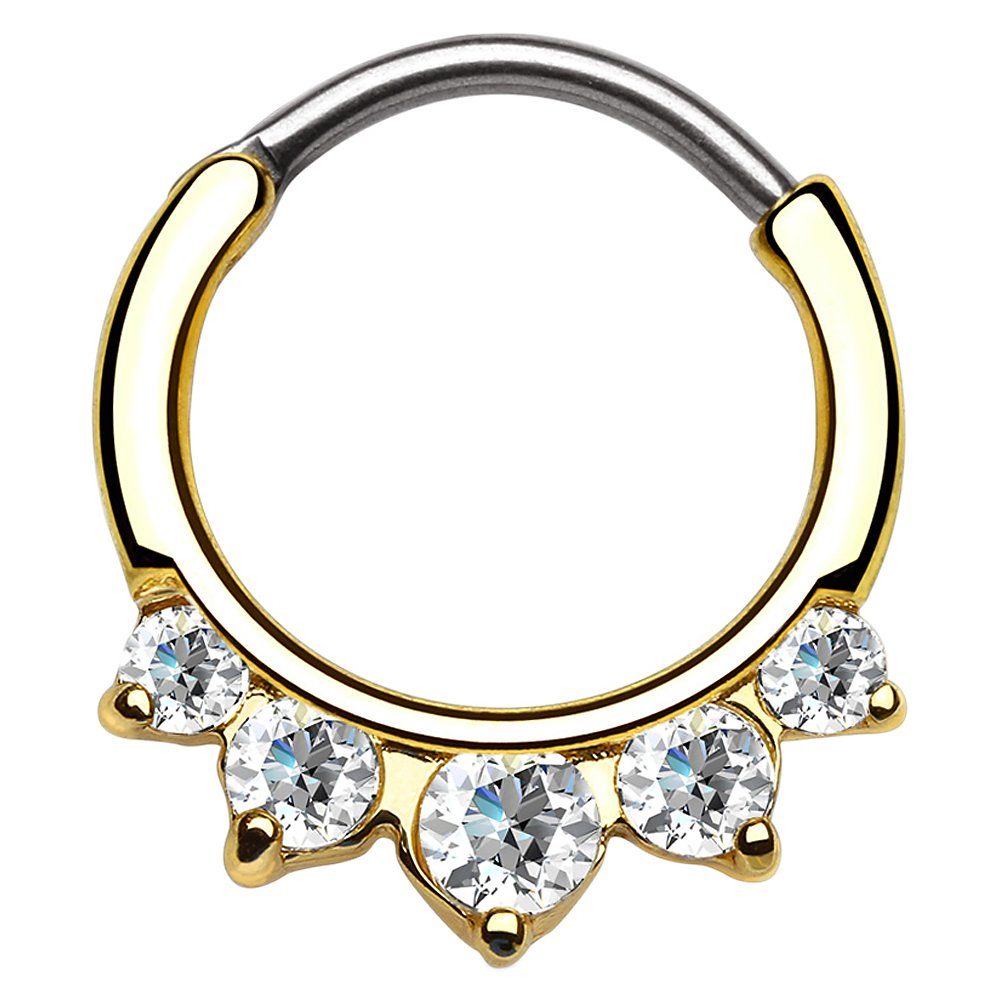 Taffstyle Nasenpiercing Piercing Ring Strass Stein günstig online kaufen
