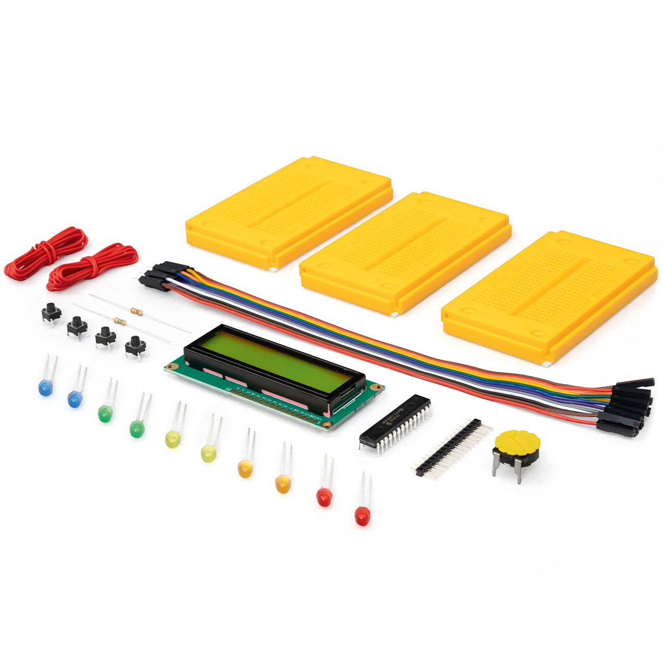 Franzis Experimentierkasten Maker Kit für Raspberry Pi 5, LED-Programmierung, Python & Scratch, (mehrteilig-tlg), Raspberry Pi 5 Lern-Bausatz mit LCD, LEDs & Handbuch für Python