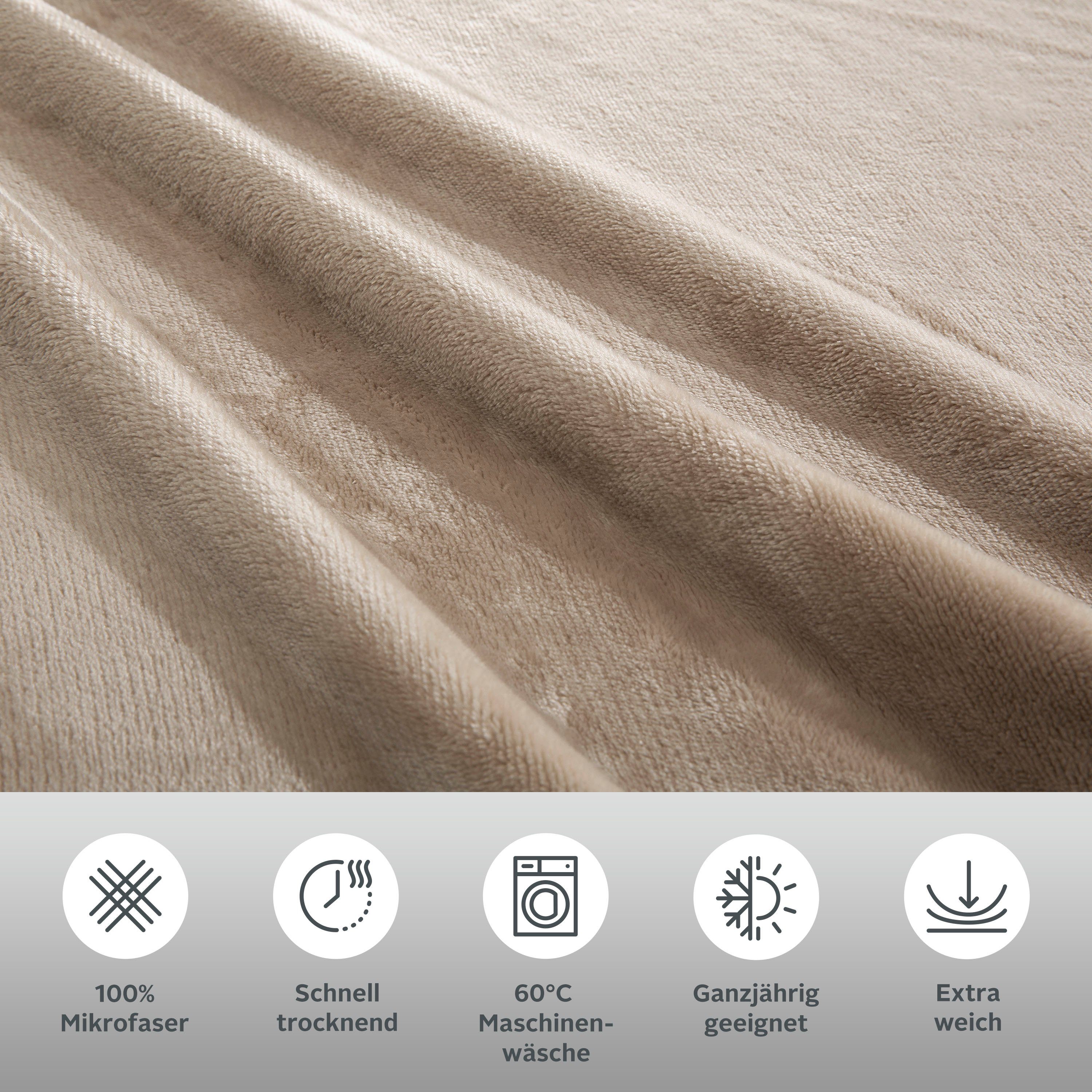 OTTO home Bettwäsche Desner3, Microfaser, 2 teilig, Bettwäsche mit Reißverschluss, Cashmere-Touch, kuschelig & weich
