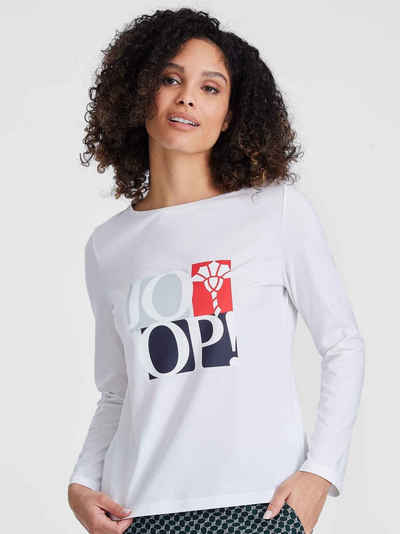 Joop! Pyjamaoberteil Langarm-Shirt mit Logo-Print (1-tlg)