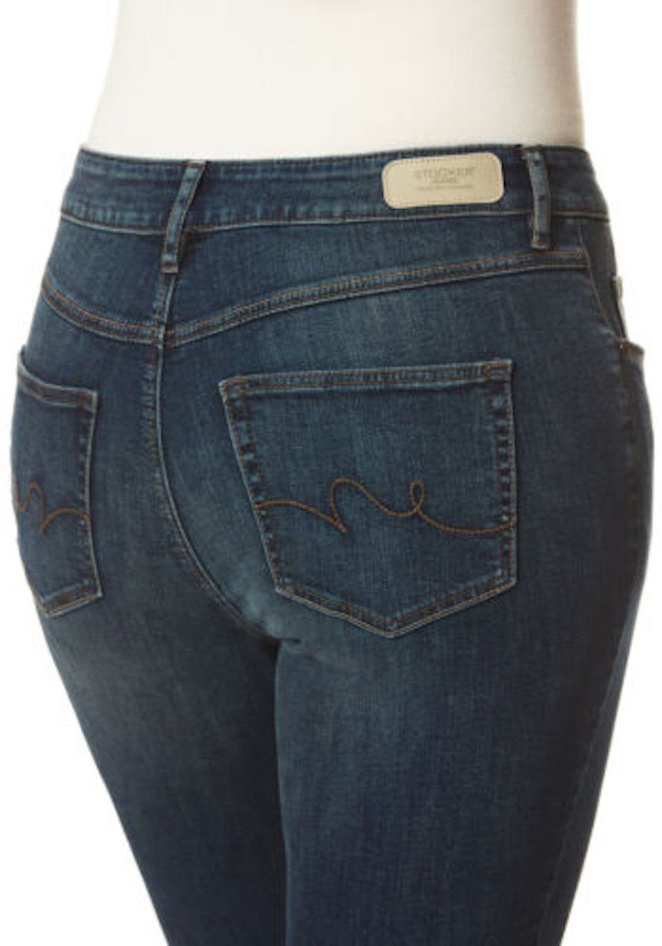 STOOKER WOMEN Straight-Jeans Zermatt Stretch Fit Mid - Straight Denim Blue 