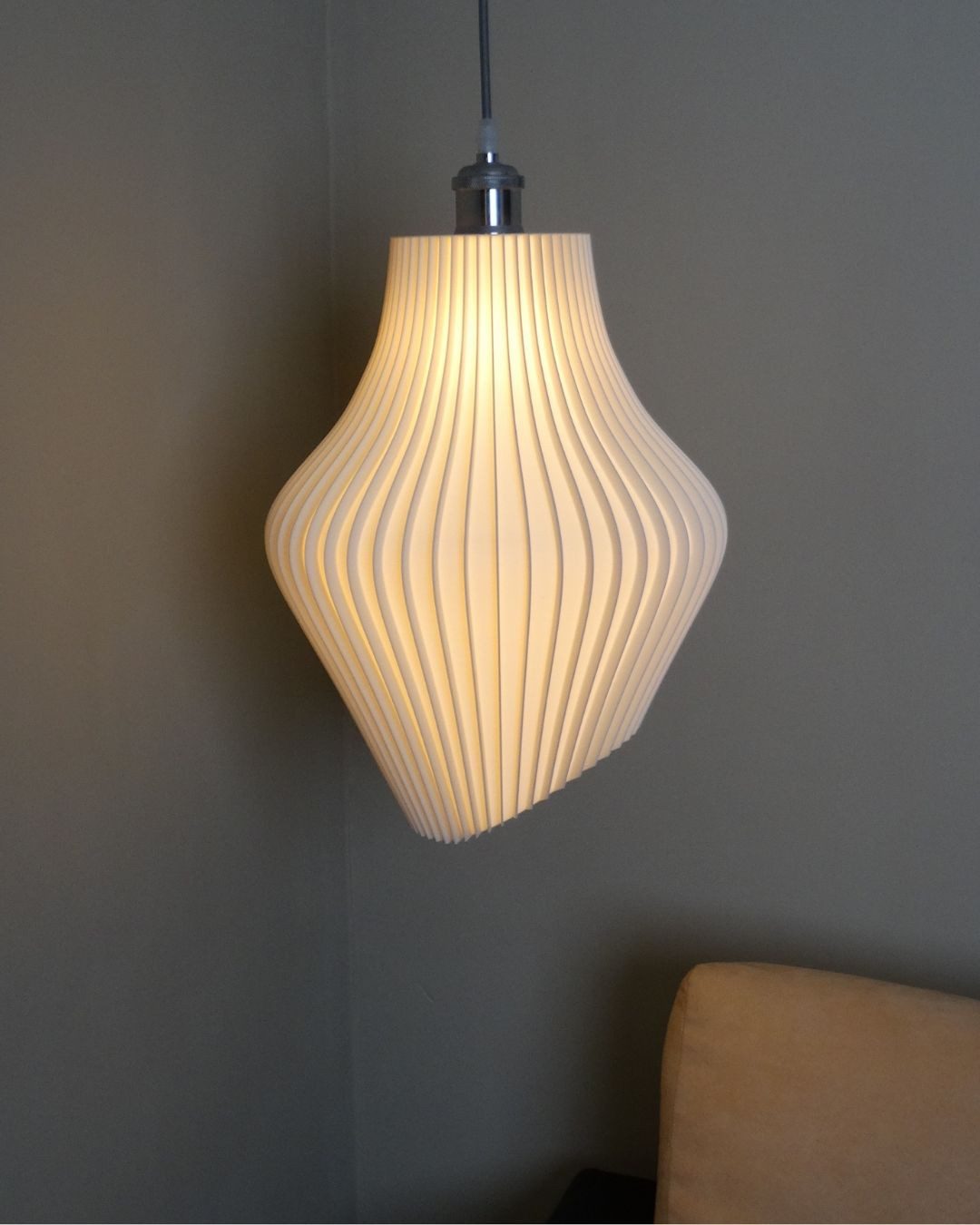 Roomberry Lampenschirm für Hängelampe & Pendelleuchte, E27 inkl. Fassung, Ø 23/30 cm, Lunis, für Deckenlampe im Esszimmer