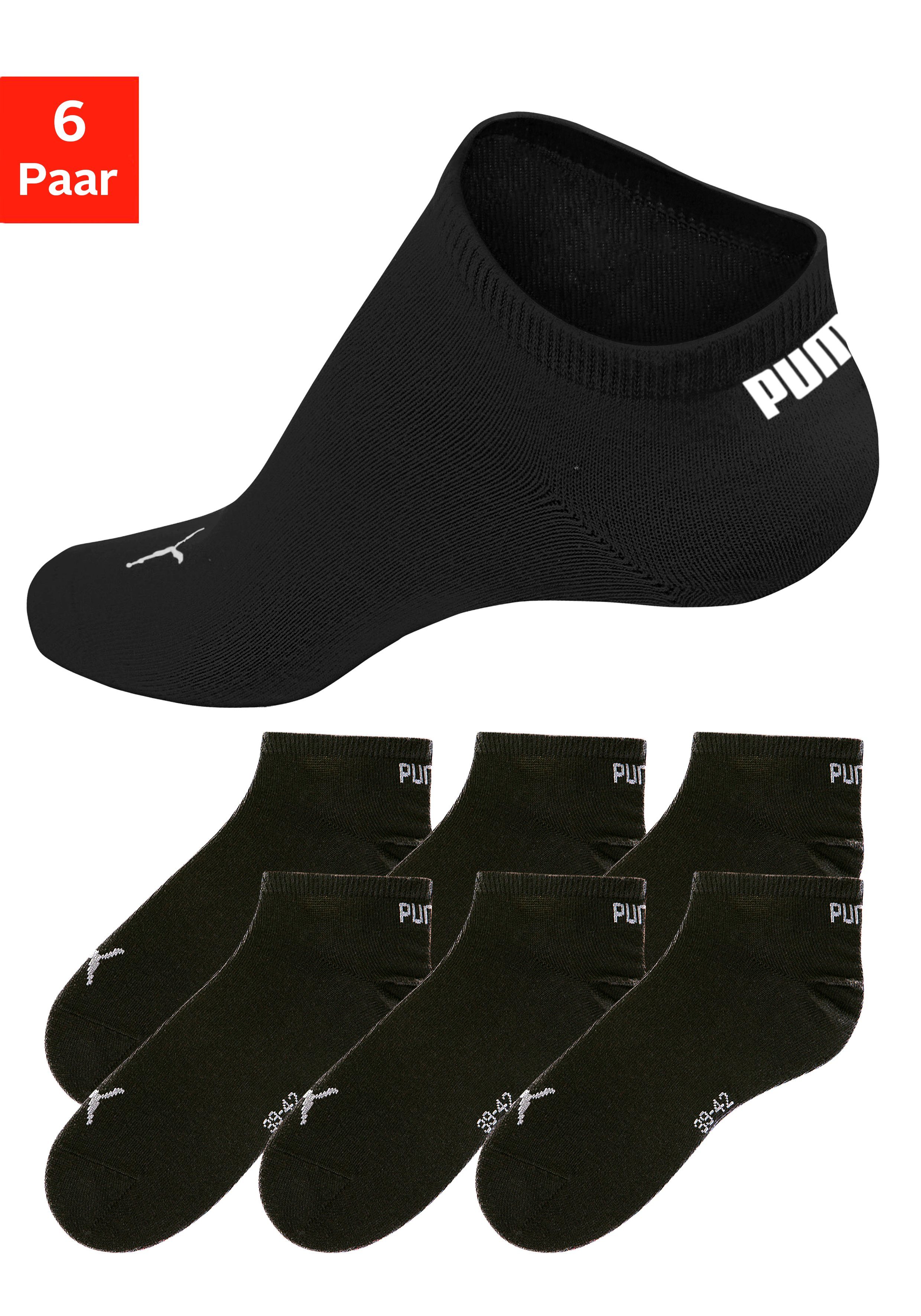 PUMA Kurzsocken (6-Paar) mit Rippbündchen