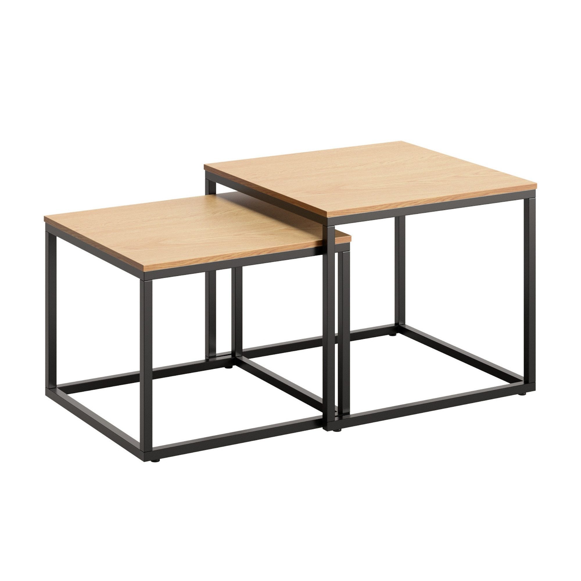 Home Collective Couchtisch Kleiner 2er Set aus Holz, Wohnzimmertisch Modern günstig online kaufen