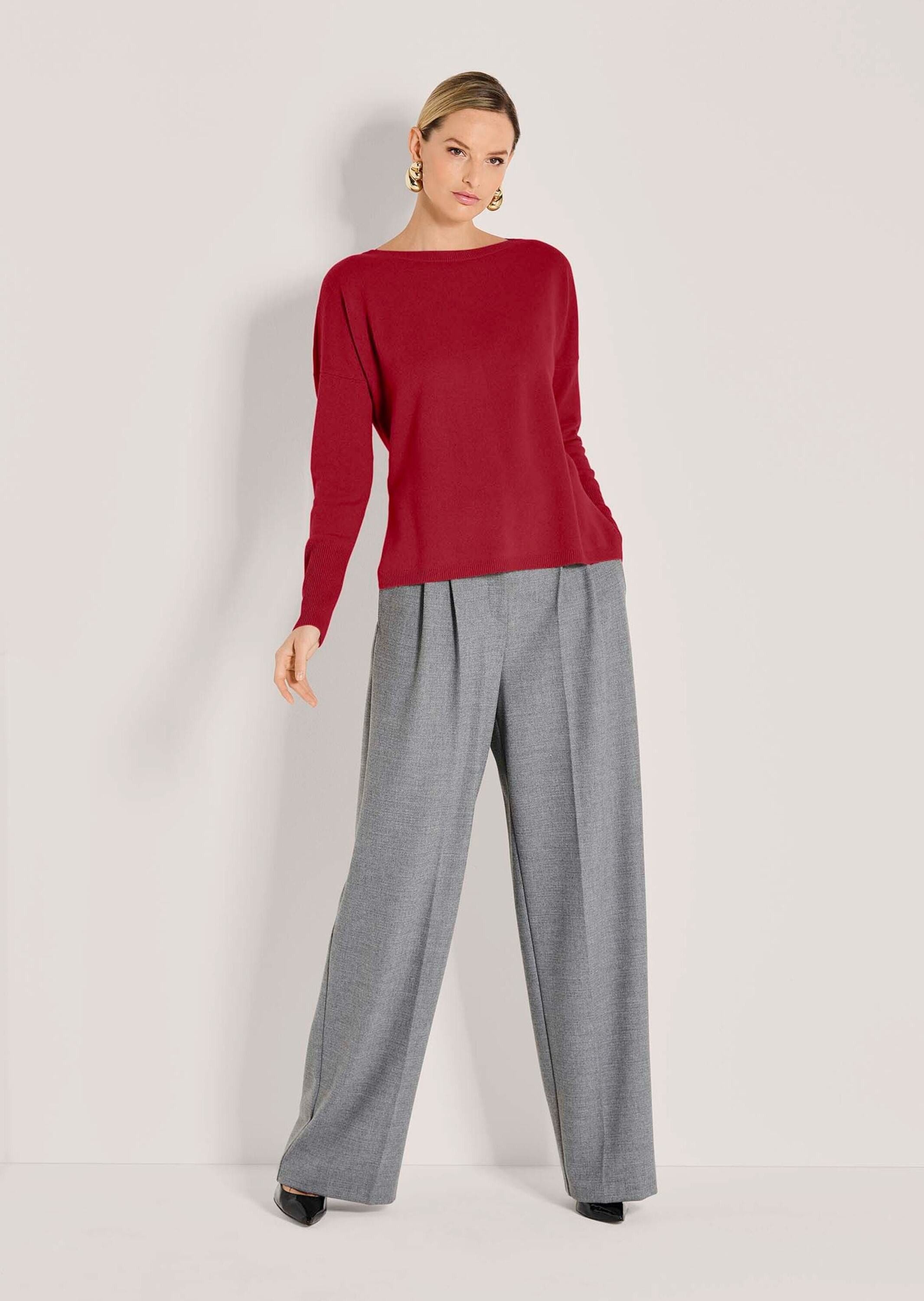 MADELEINE Strickpullover Schlichter Strickpullover mit U-Boot-Ausschnitt günstig online kaufen