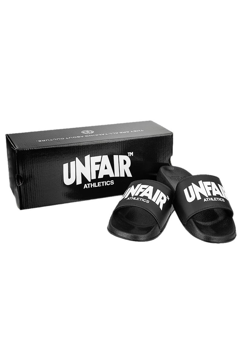 Unfair Athletics Unfair Athletics Classic Label Slides black Schlappen