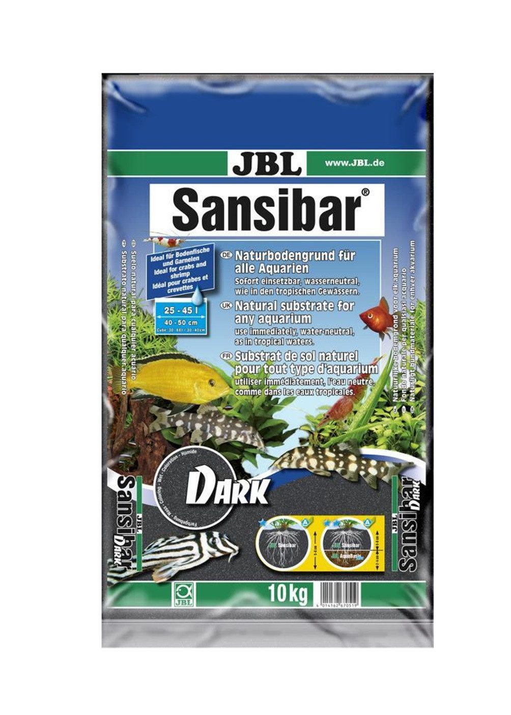 JBL GmbH & Co. KG Aquariensand JBL Sansibar Aquarienbodengrund Dark 5 Kg
