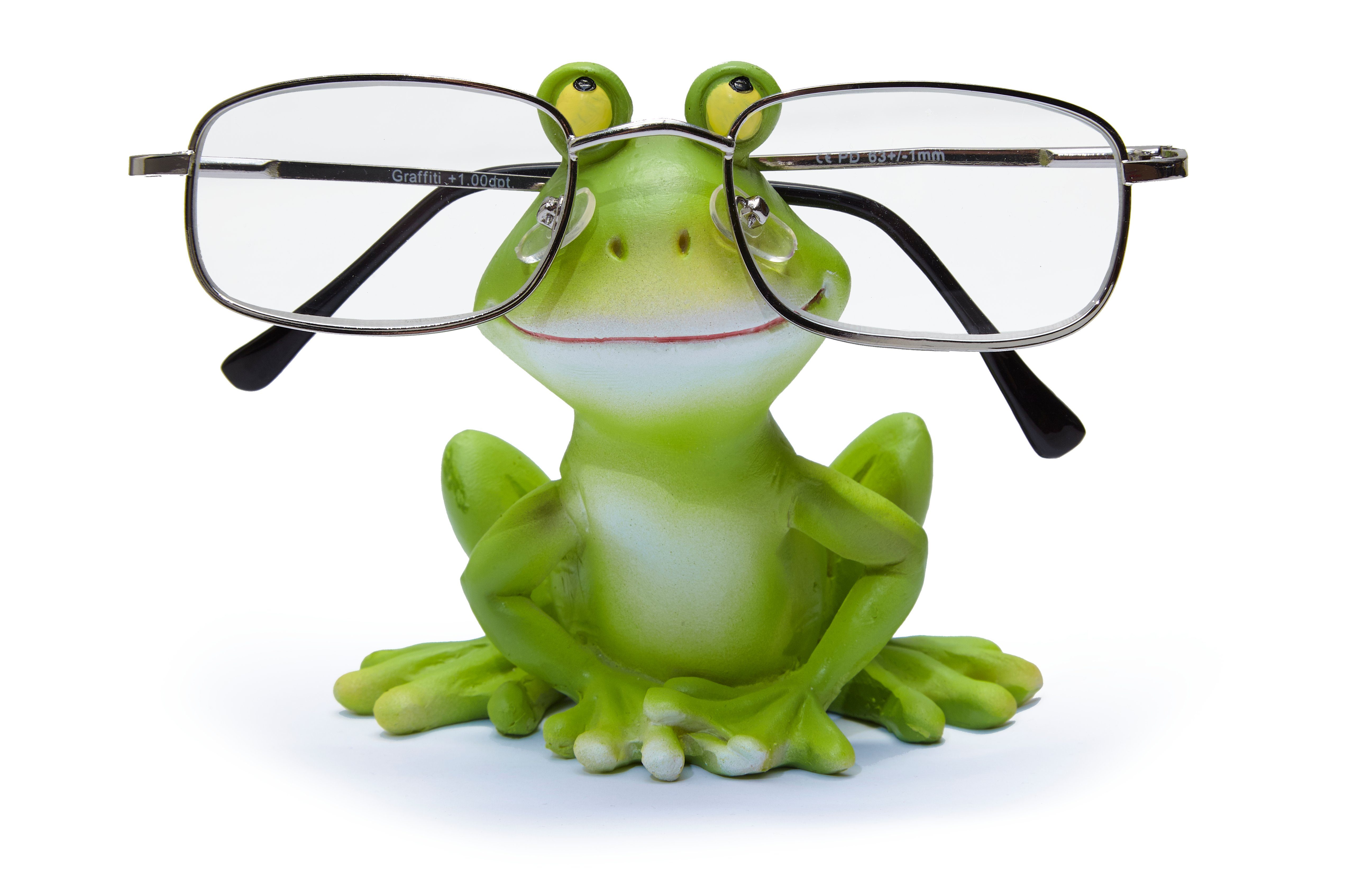 Dekoobjekt Frosch Brillenhalter f. Jung + Junggebliebene Brillenständer