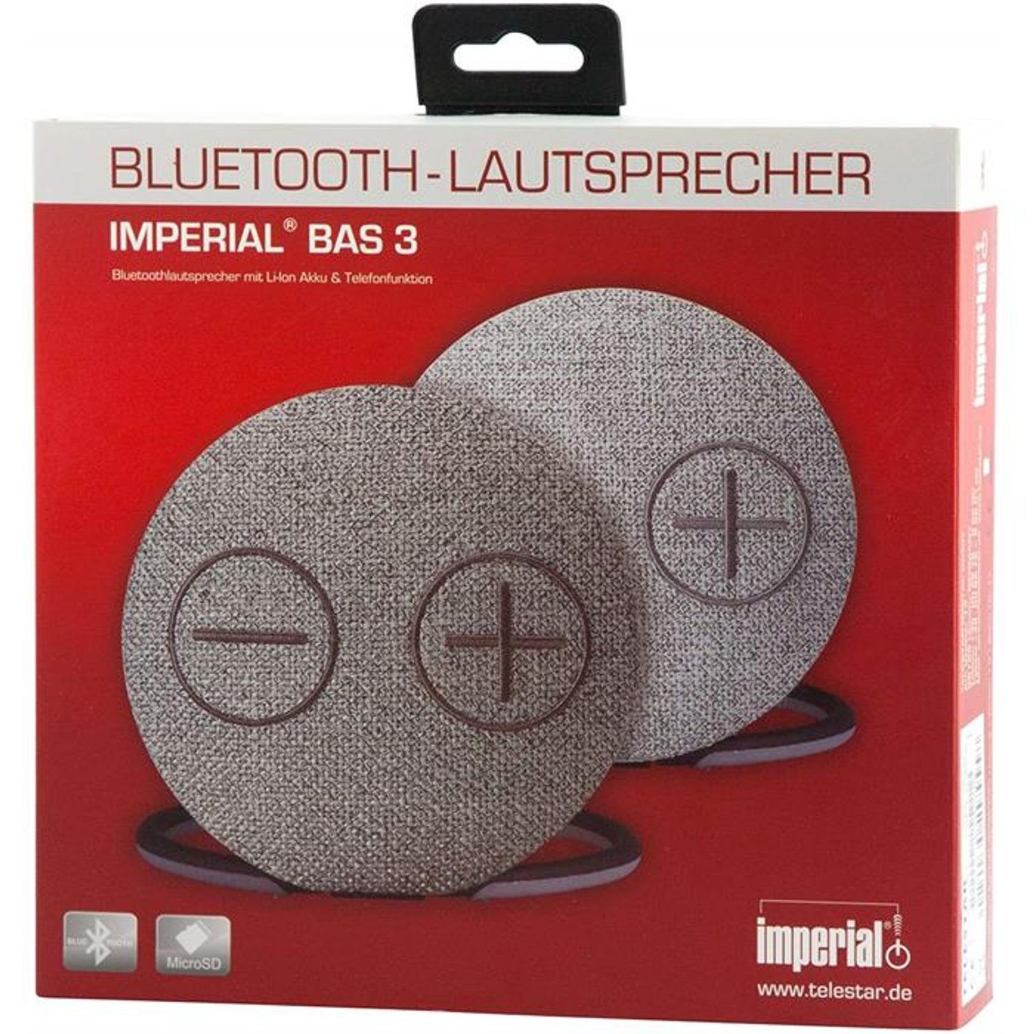 TELESTAR by IMPERIAL dunkelgrau/schwarz Bluetoothlautsprecher BAS Bluetooth-Lautsprecher 3