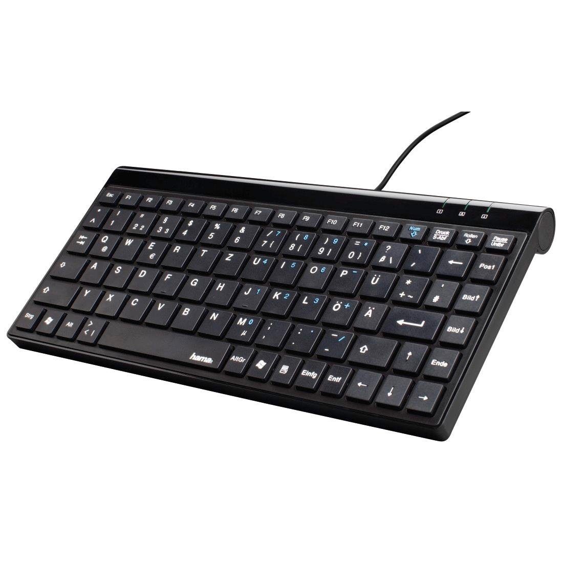 Hama Slimline Mini-Keyboard "SL720", Schwarz PC-Tastatur