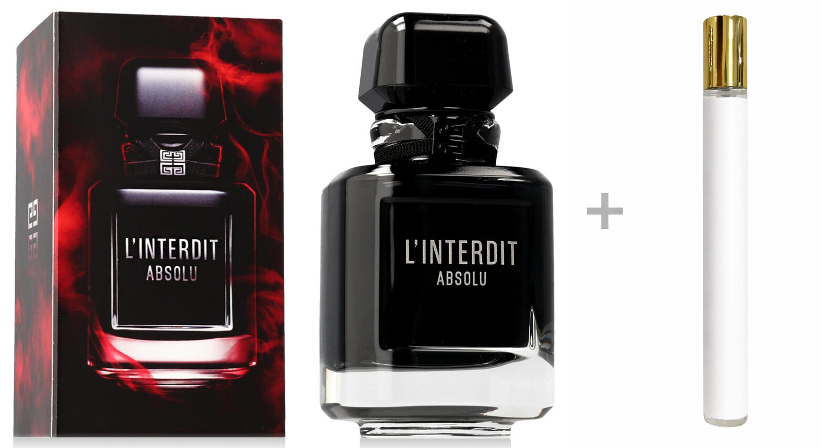 GIVENCHY Duft-Set L'Interdit Absolu Intense Damen EDP Spray, Intensiv-blumiger Duft mit Tuberose und Jasmin - mit Reiseduft
