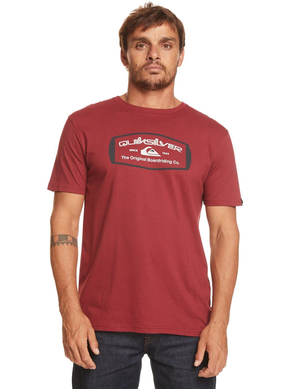 Qs Red Tibetan Mind Barrel T-Shirt Quiksilver