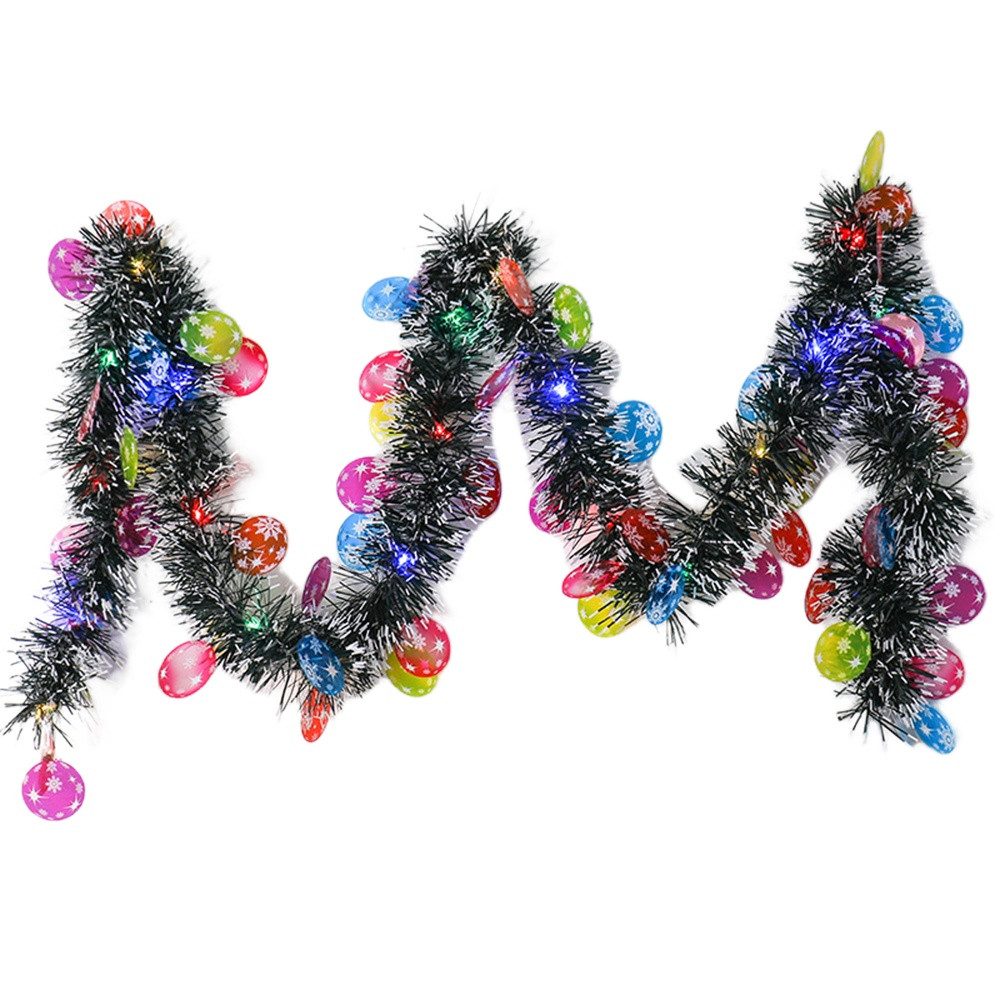 Coonoor Girlanden 10M 100LED Girlande Weihnachten Beleuchtet Tannengirlande, Mit Lichterkette Weihnachtsdeko Girlande für Innen Außen