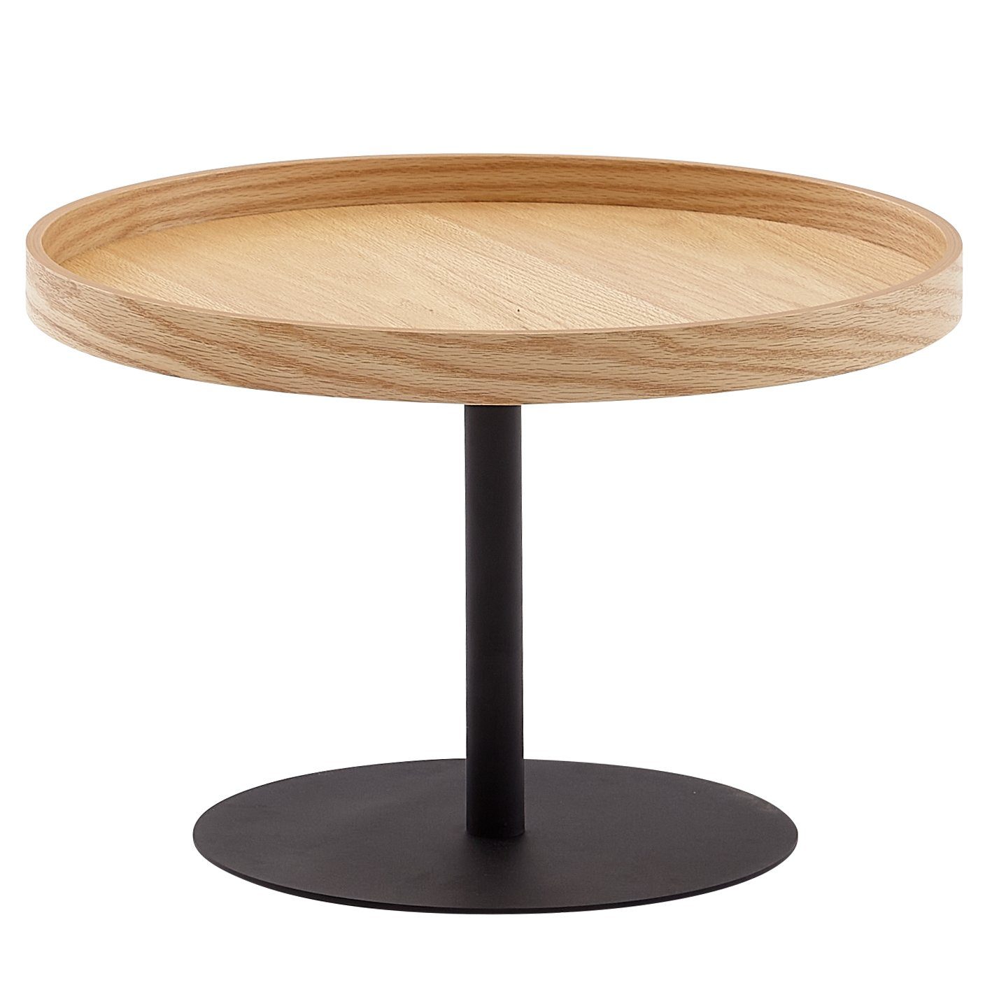 Couchtisch Couchtisch 61x61x40 cm Sofatisch Holz / Metall Wohnzimmertisch Eiche