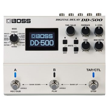 Boss by Roland E-Gitarre DD-500, Effektgerät, Digital Delay, Pedal, mit keepdrum Netzteil