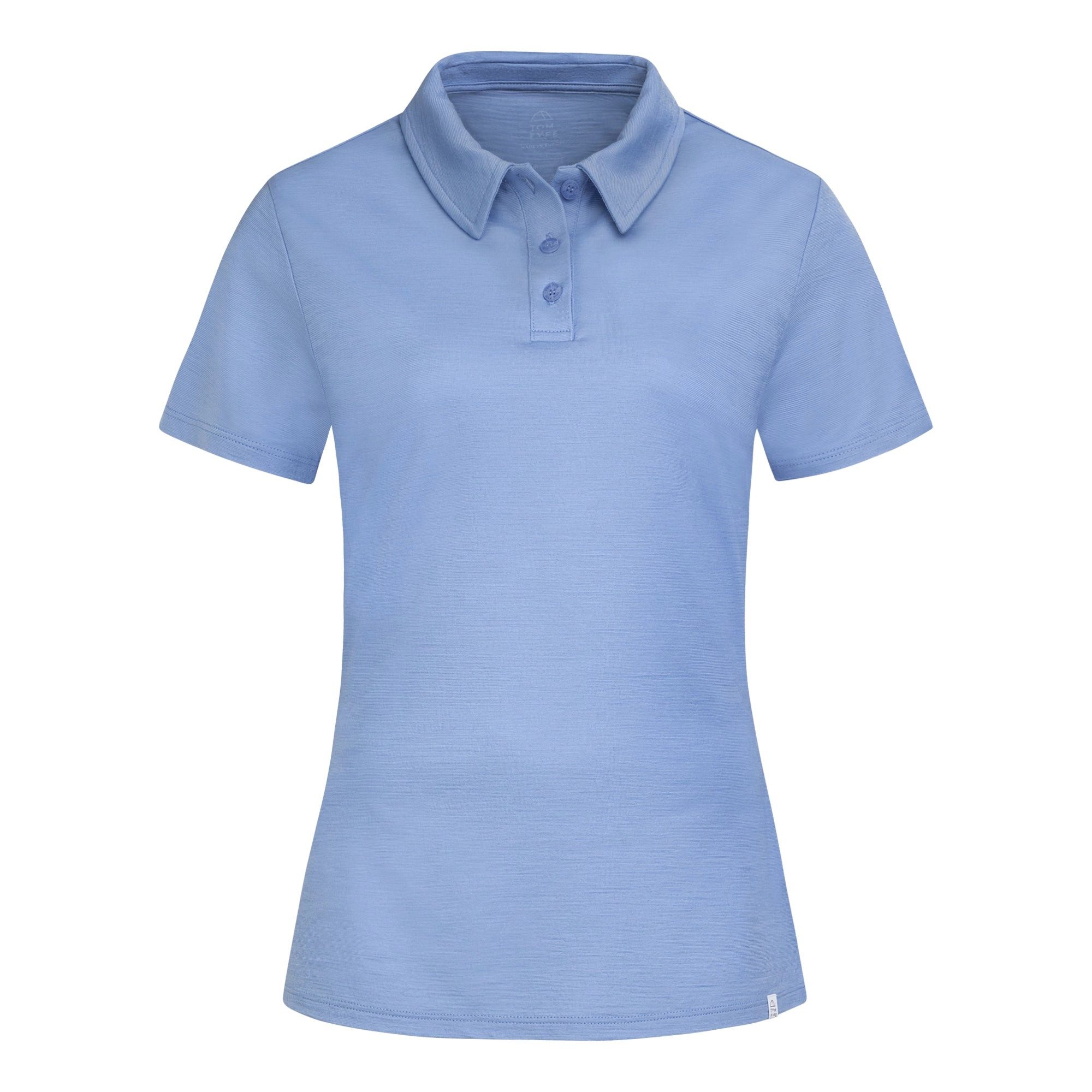 Poloshirt TOM FYFE Merino Poloshirt Damen Slim Fit Steel Blue / 2XL