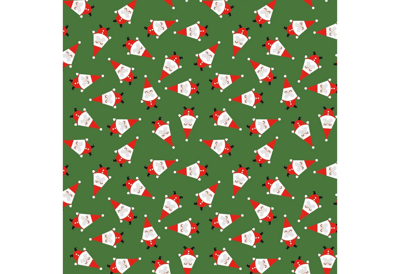 Thumbnail - CLAIREFONTAINE Geschenkpapier Geschenkpapierrolle 50x0,70m, Weihnachtsmänner Grün 202055C, Geschenkpapiere und Verpackun...