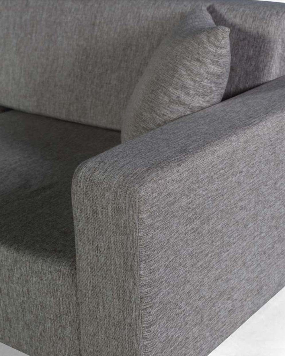 Europe JVmoebel Textil Sofa Made Grau, Wohnzimmer Dreisitzer Couchen in Sofa Polster Sitz