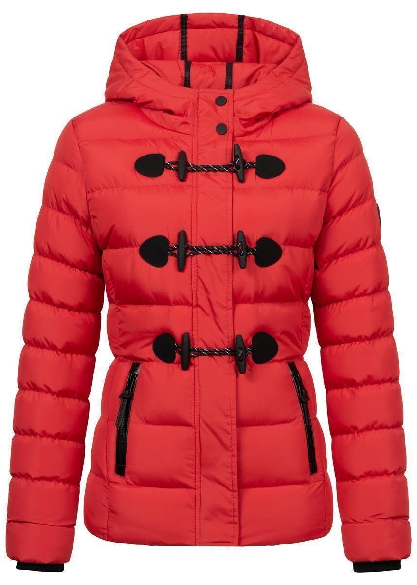 Brave Soul Winterjacke für Knebelknöpfen rot Pentagon mit Damen