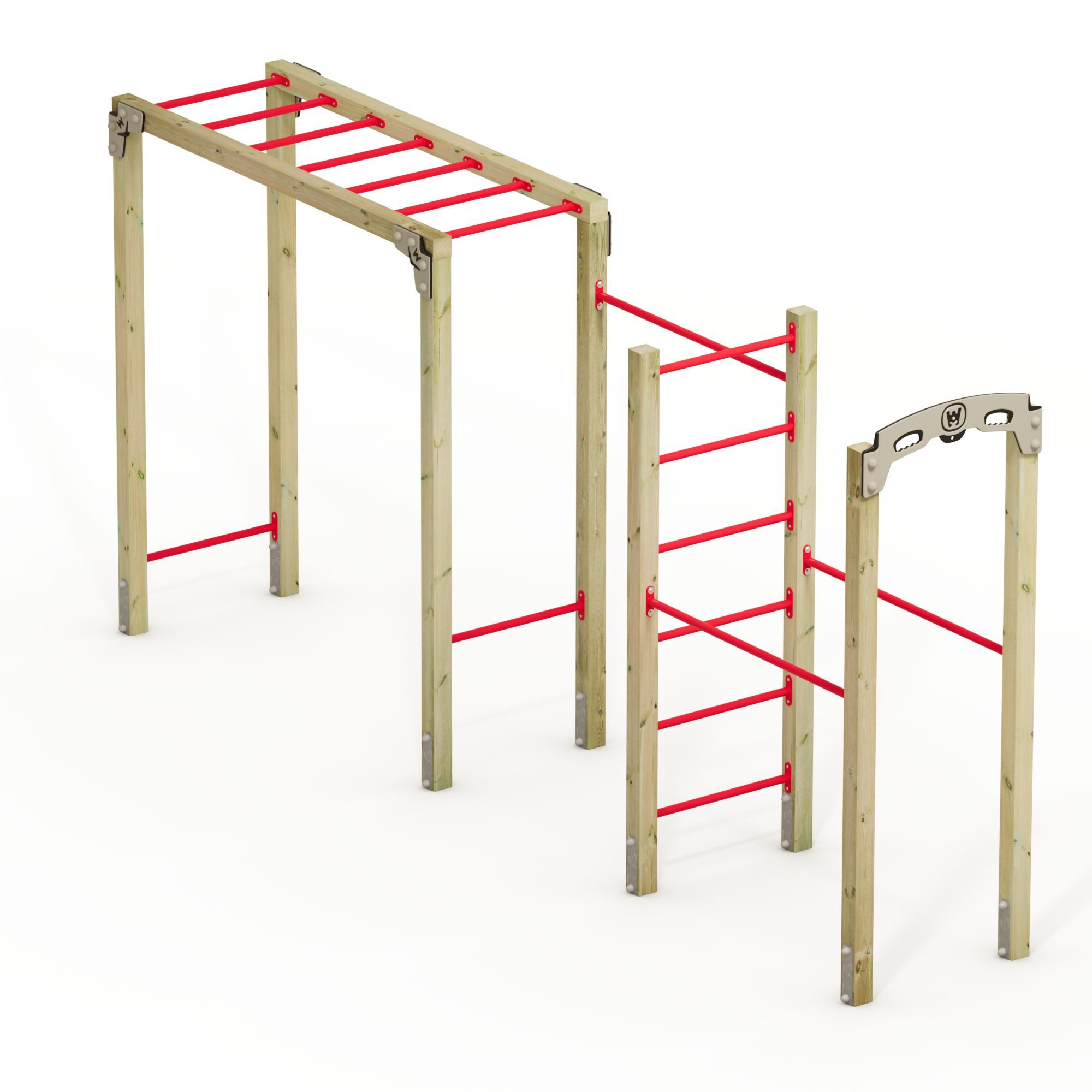 Wickey Klettergerüst Fit Base 810 – Gartentrainingsgerät mit Klimmzugfunktion & Sprossen, (Kraftstation, Fitnessstation, Sportgeräte für zuhause, Workout, Krafttraining, Gymtower, Fitnessturm, Fördert Kraft, Gleichgewicht, Koordination & Familienzeit), extrem witterungsbeständig mit 5 Jahren Garantie*