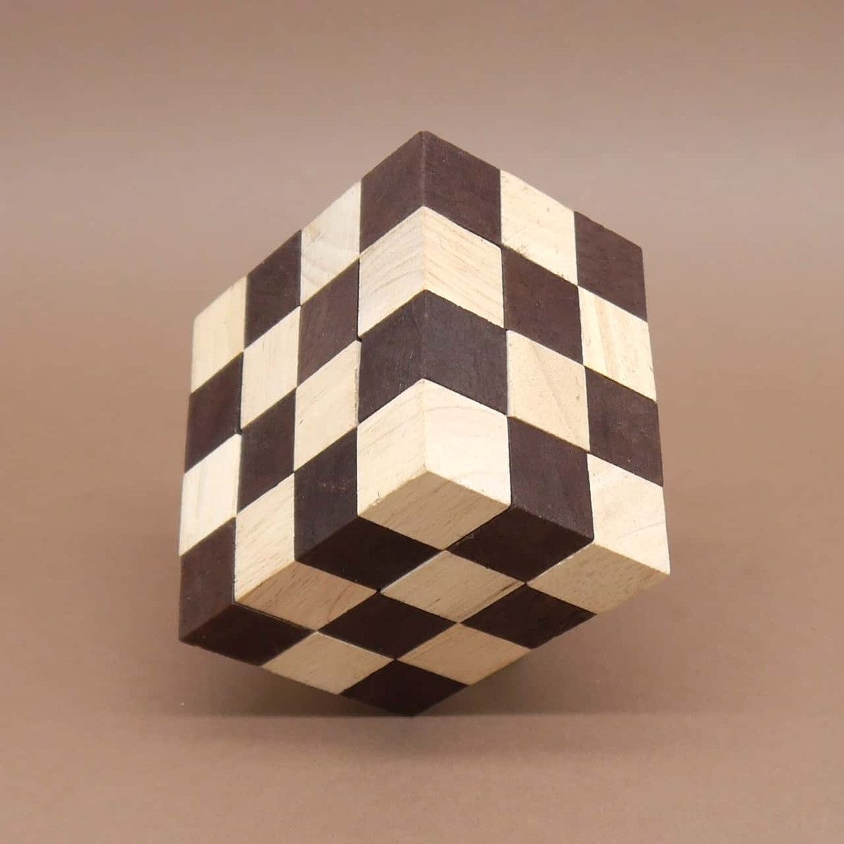 ROMBOL Denkspiele Spiel SCHLANGENWÜRFEL SPECIAL - schweres Geduldsspiel, Knobelspiel, Holzpuzzle