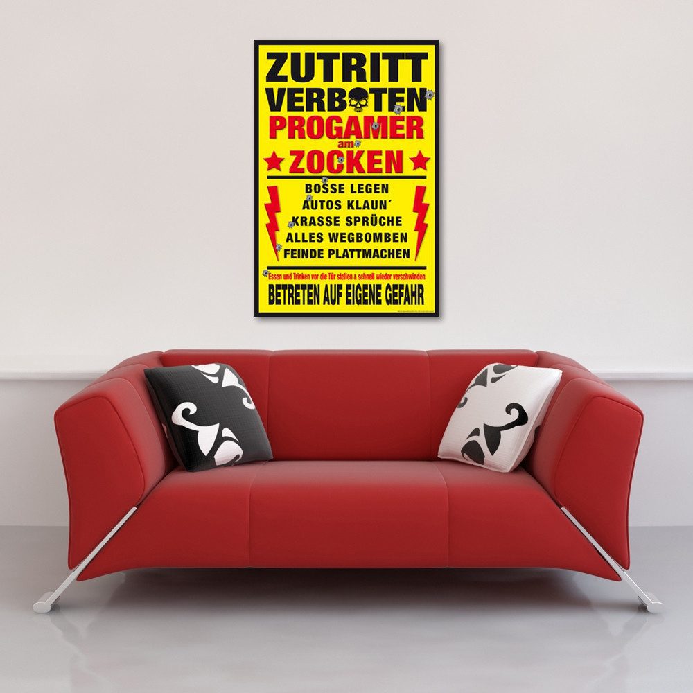 Poster Gaming - Poster - ProGamer am Zocken günstig online kaufen