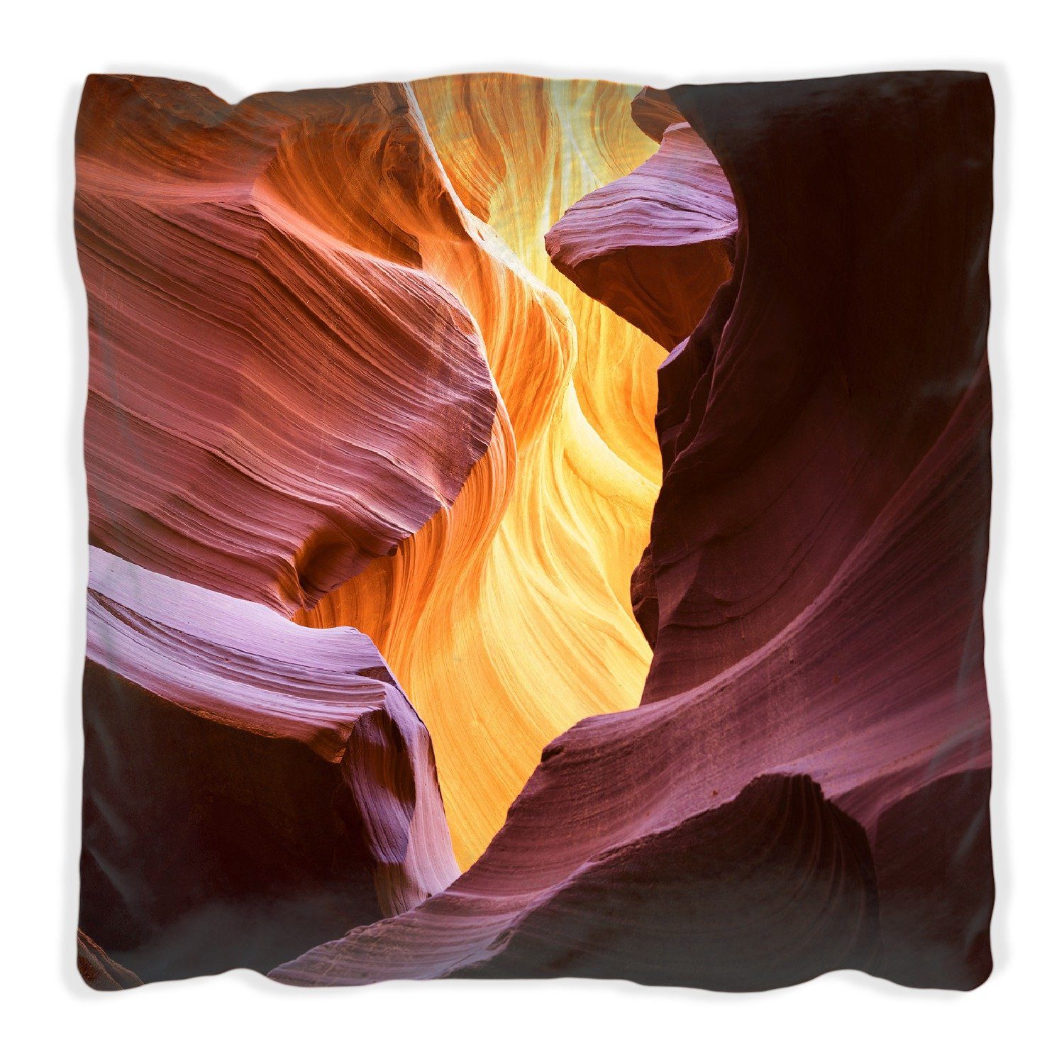 Antelope Canyon, aus Dekokissen Sandstein Schlucht handgenäht Wallario in Arizona