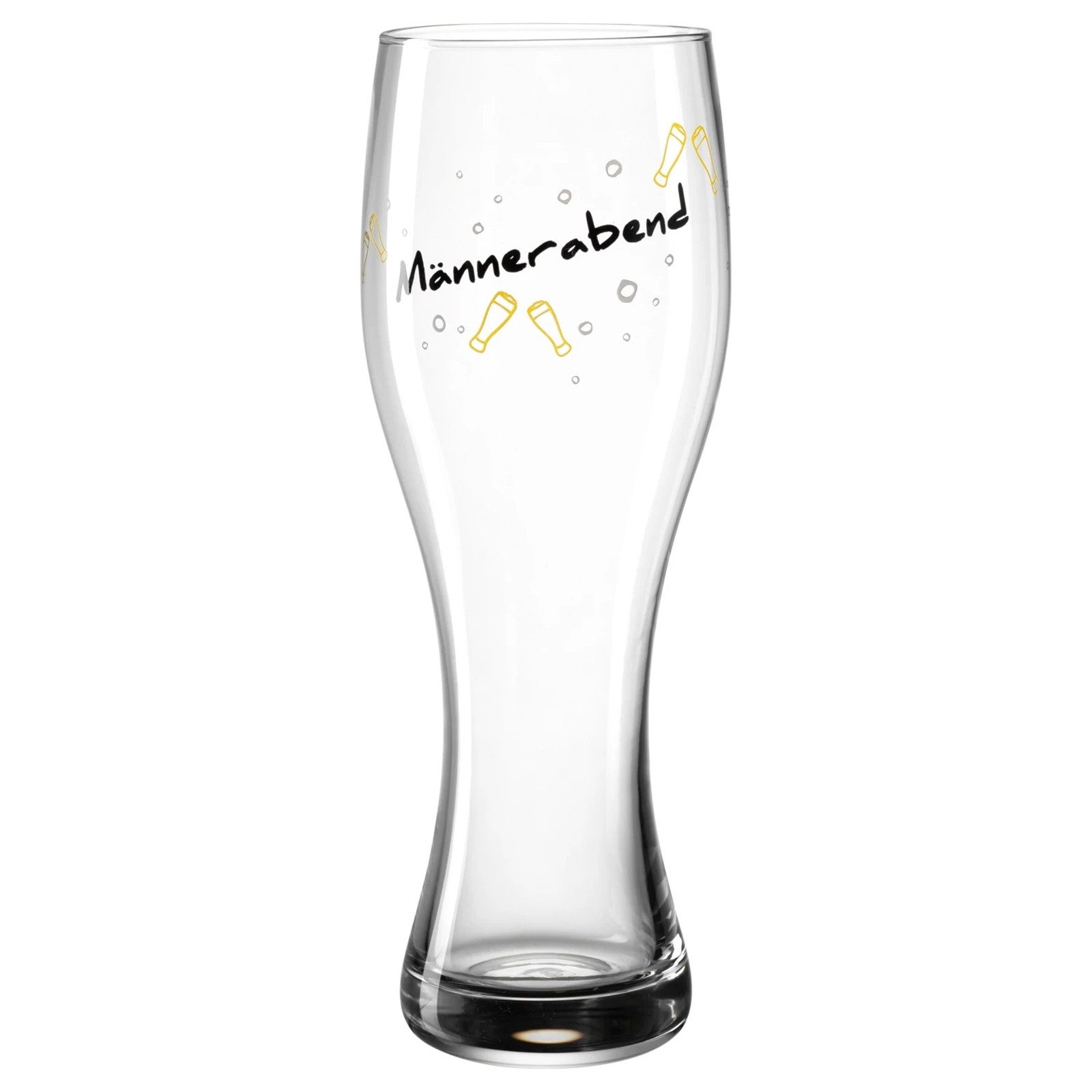 LEONARDO Bierglas Weizenbierglas 500 ml 'Männerabend' PRESENTE, 1-tlg., Glas