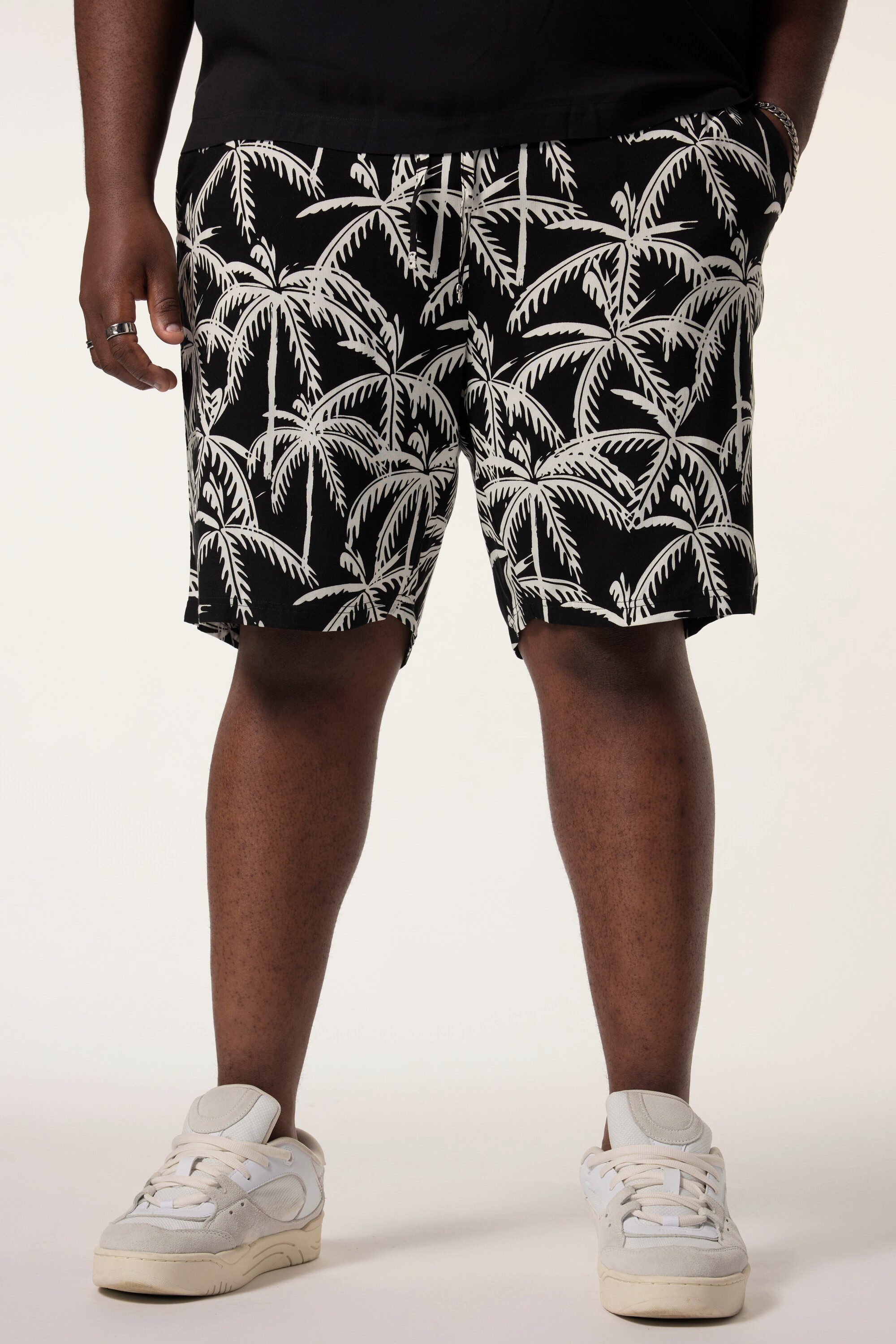 STHUGE Bermudas Bermuda Elastikbund tropischer Alloverprint günstig online kaufen