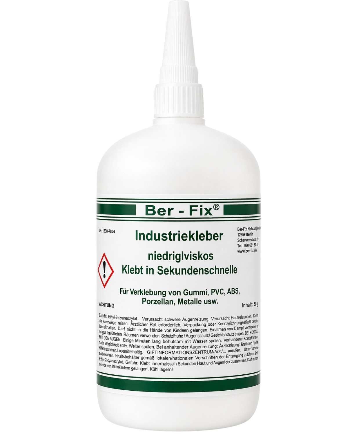 Ber-Fix Sekundenkleber Ber-Fix® 500 g Industriekleber niedrigviskos – dünn wie Wasser, (Packung), kapillar, transparent aushärtend
