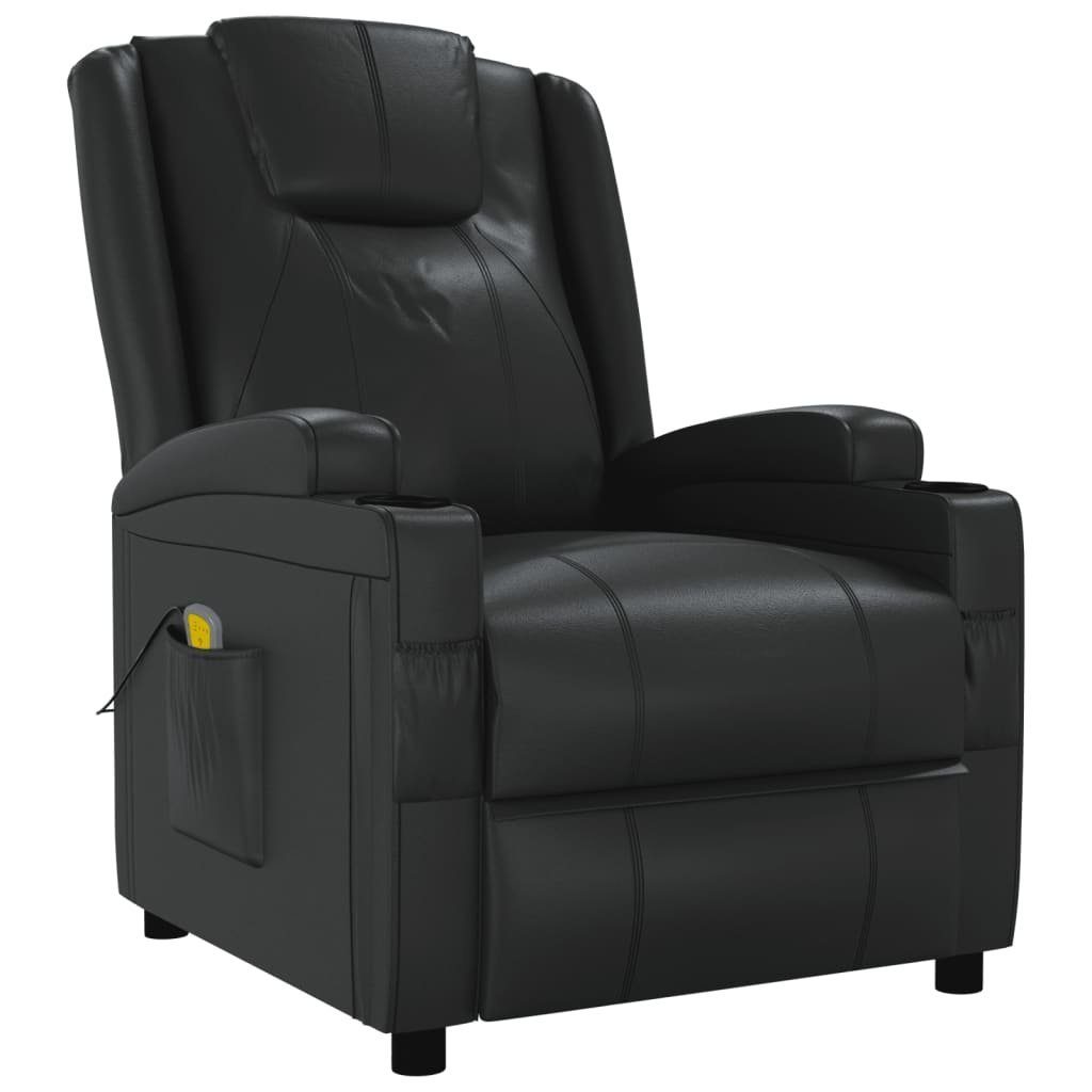 DOTMALL Massagesessel Relaxsessel,hoher Sitzkomfort, ergonomisch geformt, Kunstleder Schwarz