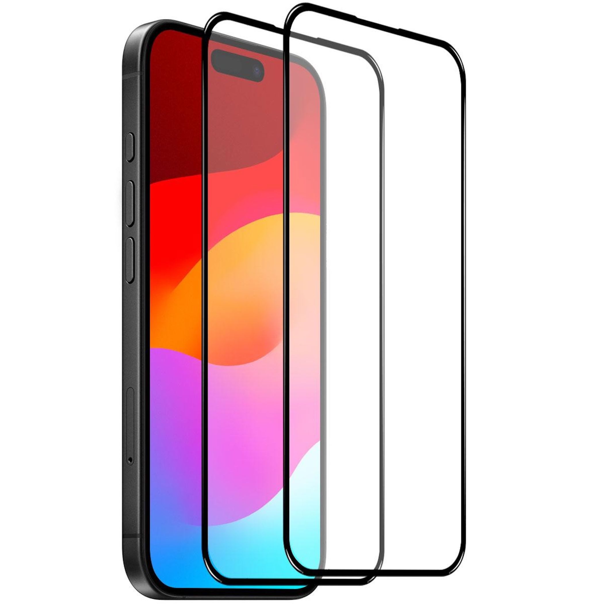 Wigento Displayschutzglas Full Cover 2x für Apple iPhone 18 Pro Max 3D 9H Hartglas Bildschirm für Apple iPhone 18 Pro Max, Spar Set 3D Full Display Schutz Glas