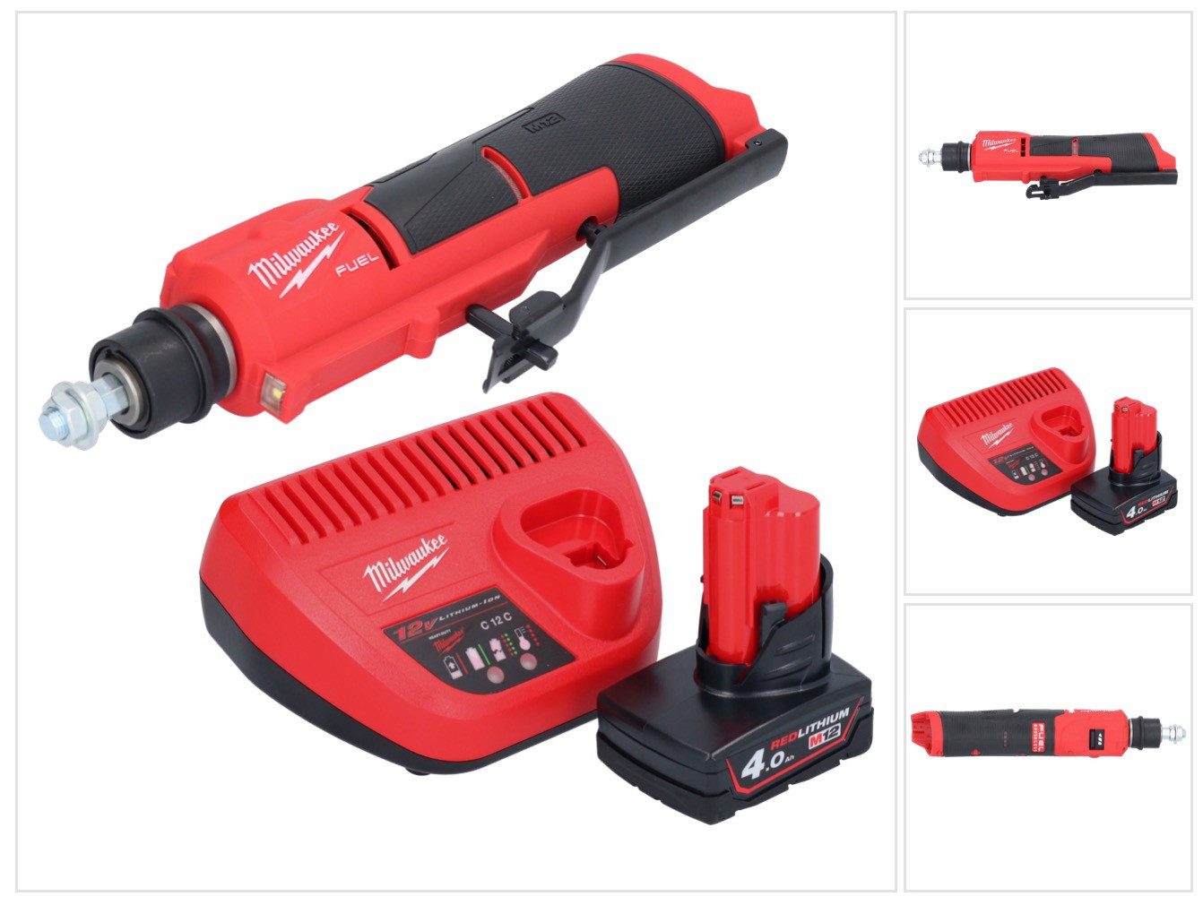 Milwaukee Rundschleifer Milwaukee M12 FTB-401 Akku Reifenaufrauer 12 V 7/16" Hex Brushless + 1