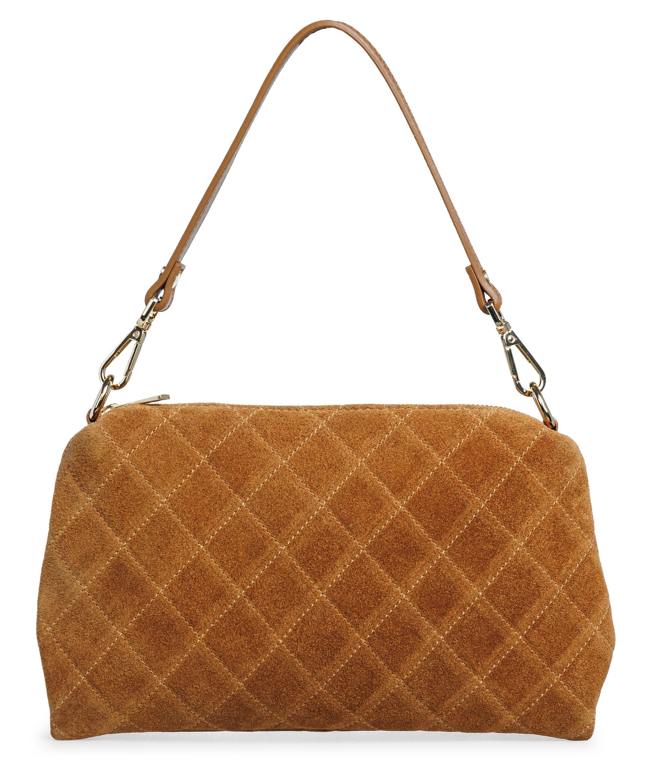 Caspar Clutch Wildleder Handtasche Damen Leder Clutch - PREMIUM LINE - Modell No.856, 100% italienisches Leder, samtig weich, angenehmer Tragekomfort