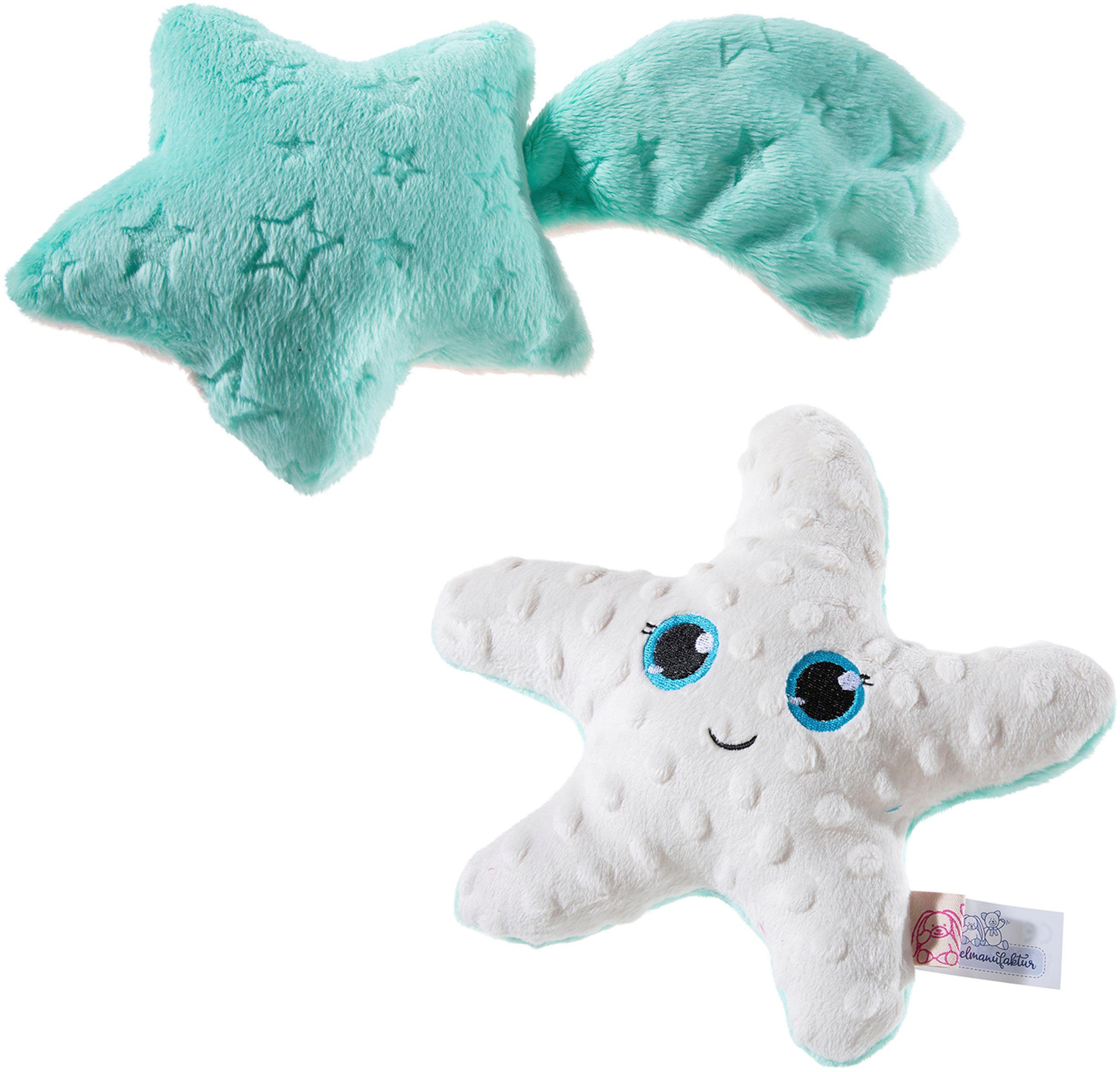 Heunec® Greifling Stellina, Sternschnuppe + Plüschi, minze/rosa (Set, 2-tlg), Made in Germany