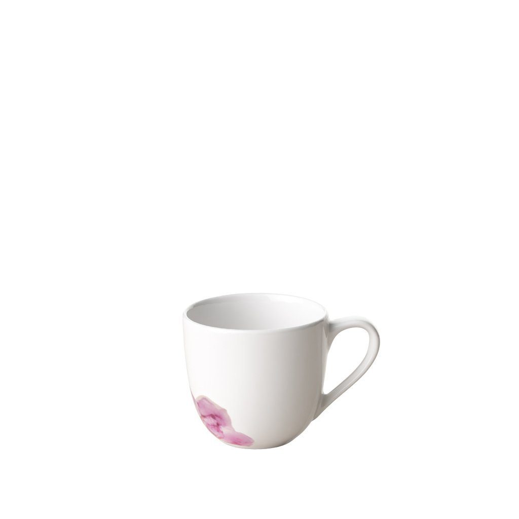 Villeroy & Boch Espressotasse Rose Garden Mokka-/Espressotasse, 70 ml, weiß/rosa, Porzellan